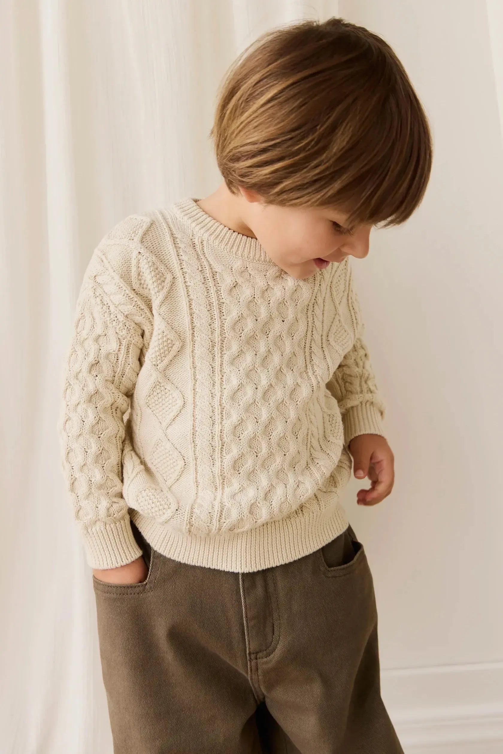 Sawyer Knit Jumper - Vanilla-Clothing & Accessories-Jamie Kay-The Bay Room