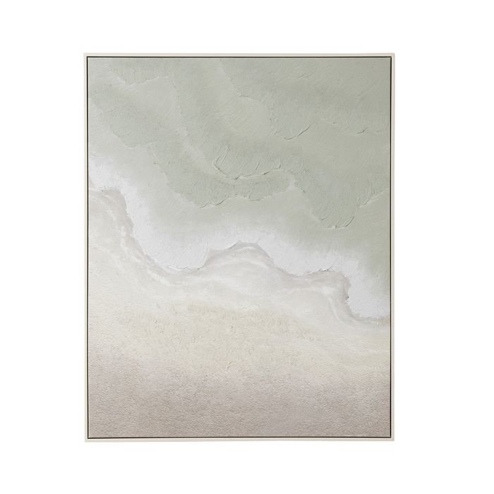 Seafoam Wht Frame Oil Canvas 80x100cm-Wall Decor-Coast To Coast Home-The Bay Room