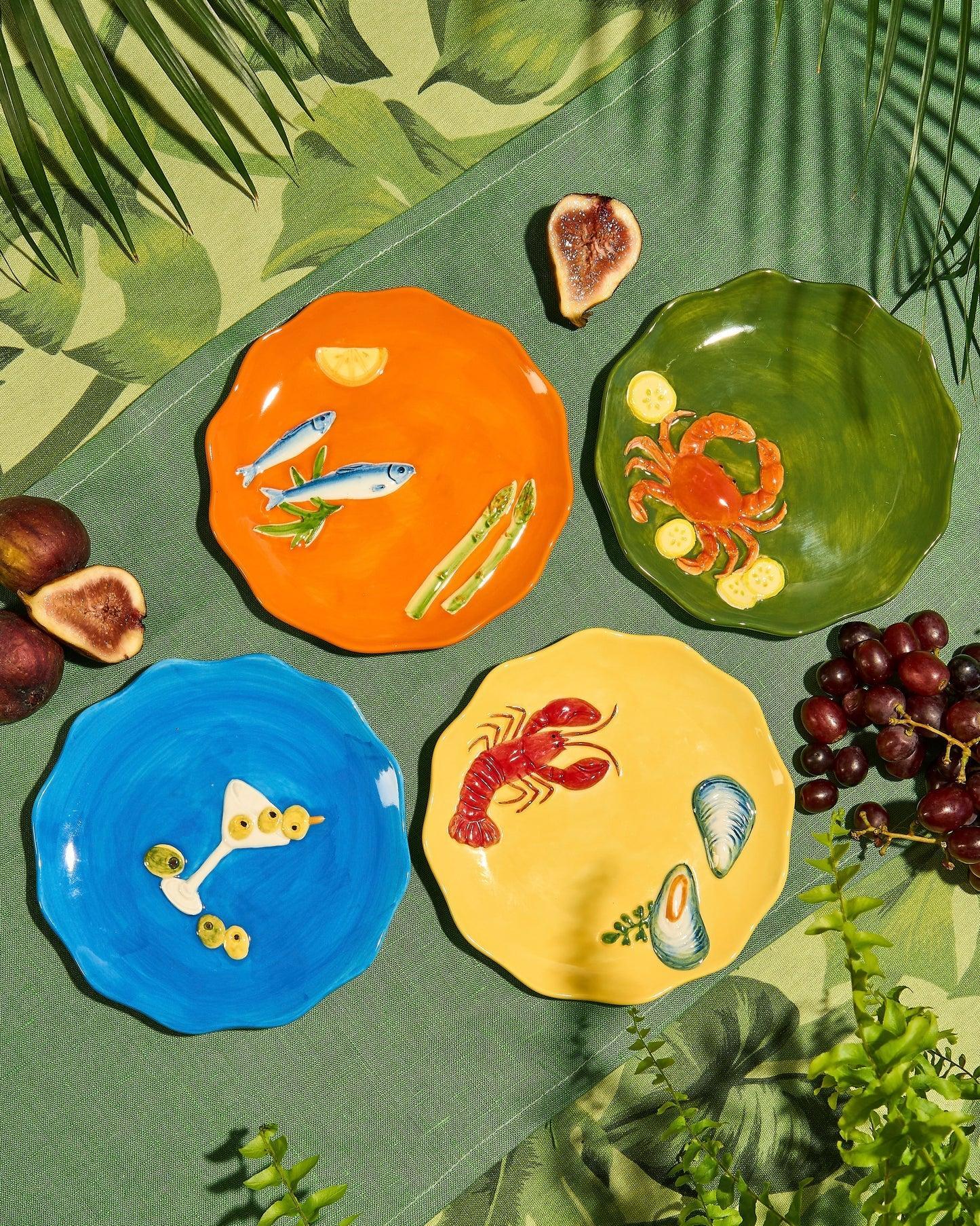 Seaview Stoneware Cocktail Plate-Dining & Entertaining-La La Land-The Bay Room