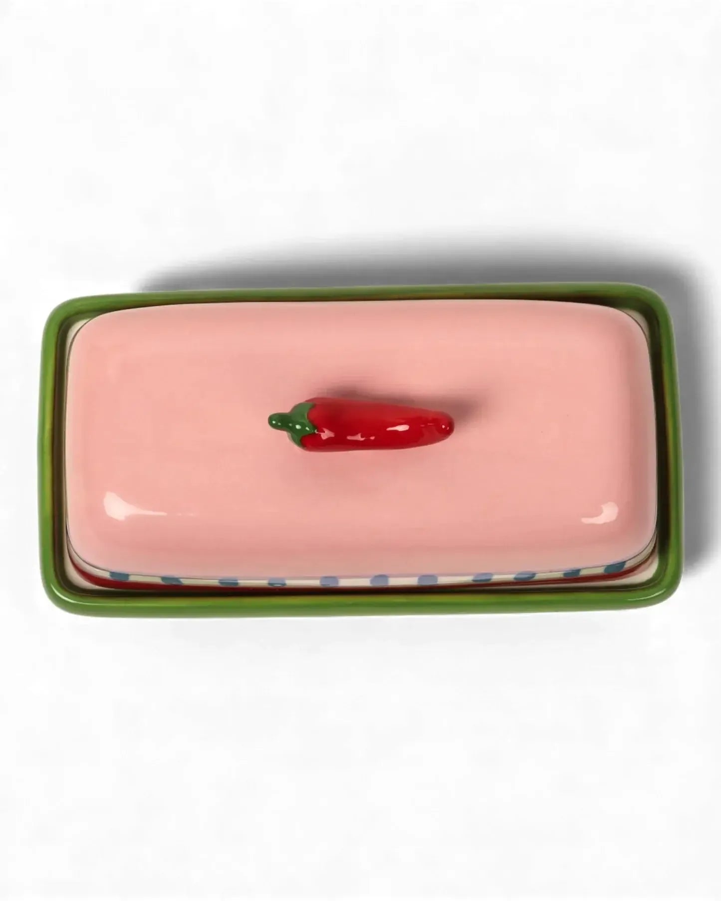 Seaview Stoneware Hot Chilli Butter Dish-Dining & Entertaining-La La Land-The Bay Room