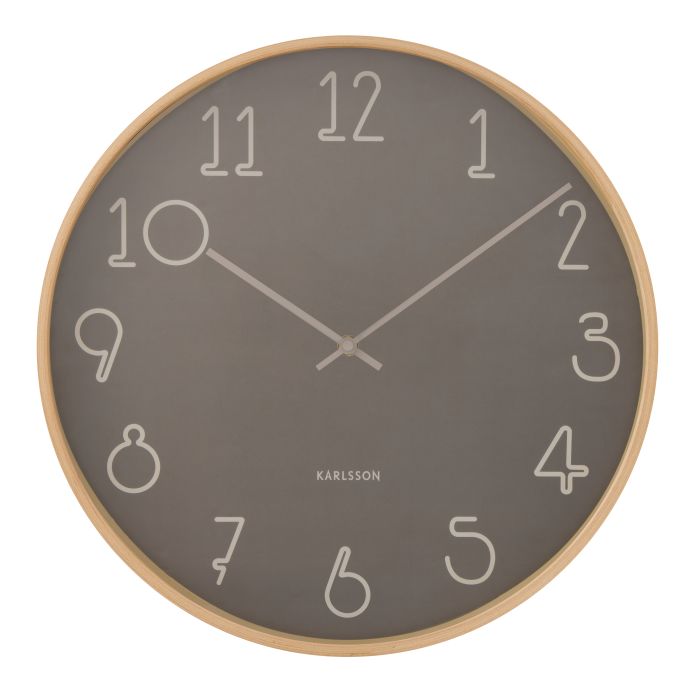 Sencillo Wall Clock 40cm 40x40x5cm Grey-Wall Decor-Karlsson-The Bay Room