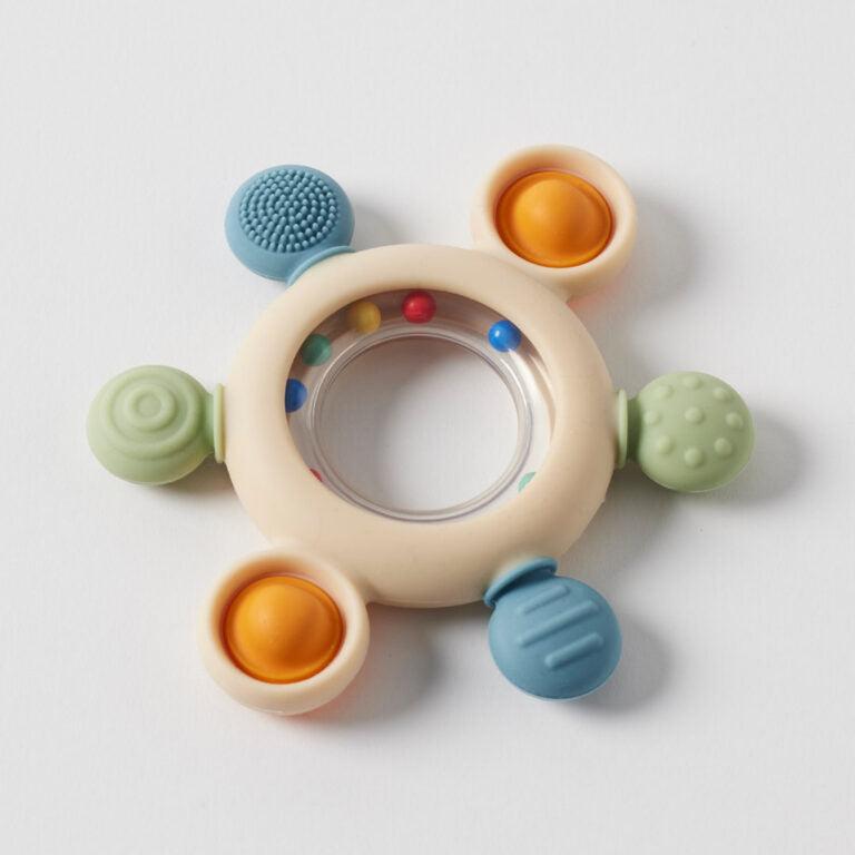 Sensory Silicone Rattle Teether-Toys-Jiggle & Giggle-The Bay Room