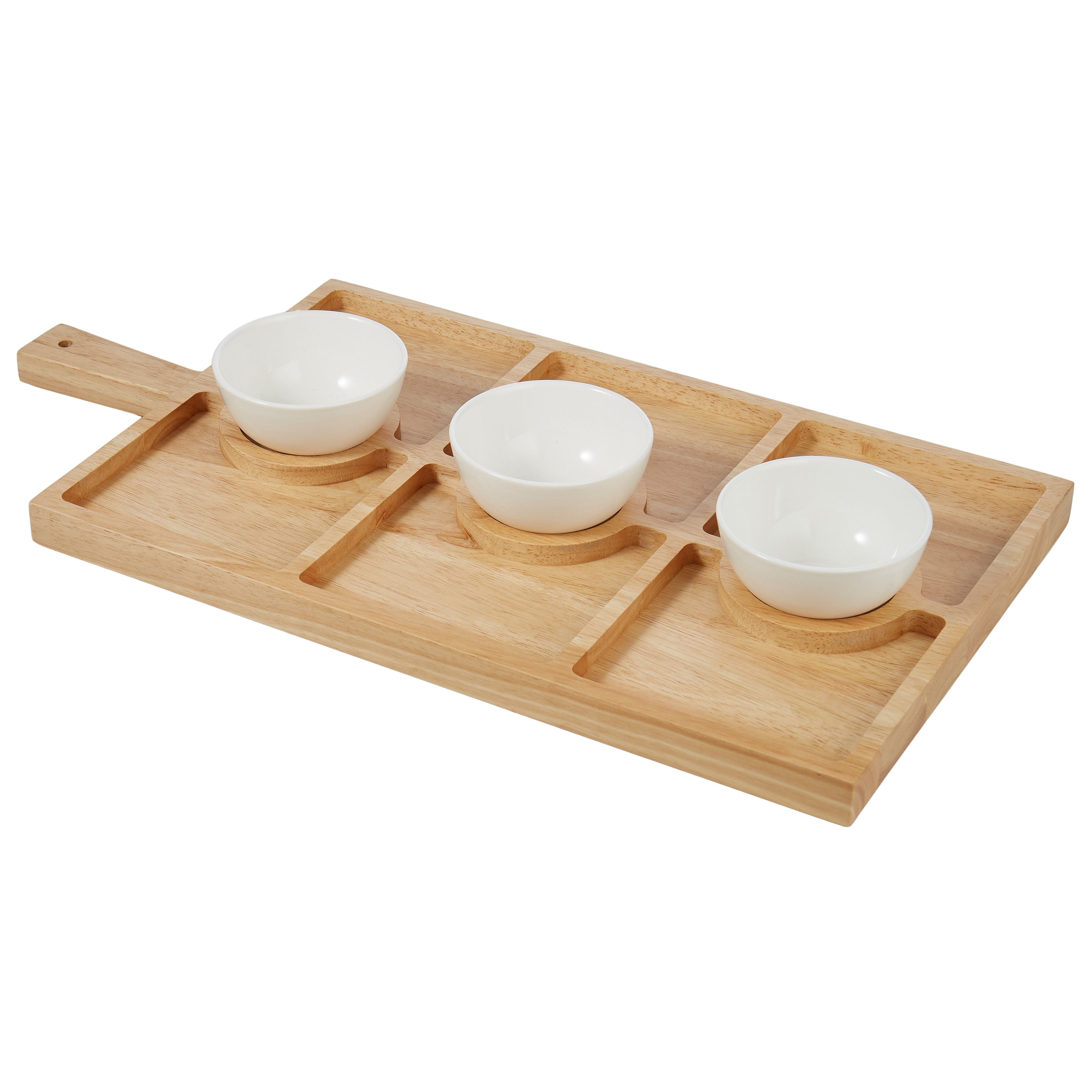 Serving Board with Set/3 Bowls 55x28x2.5cm-General-Davis & Waddell-The Bay Room