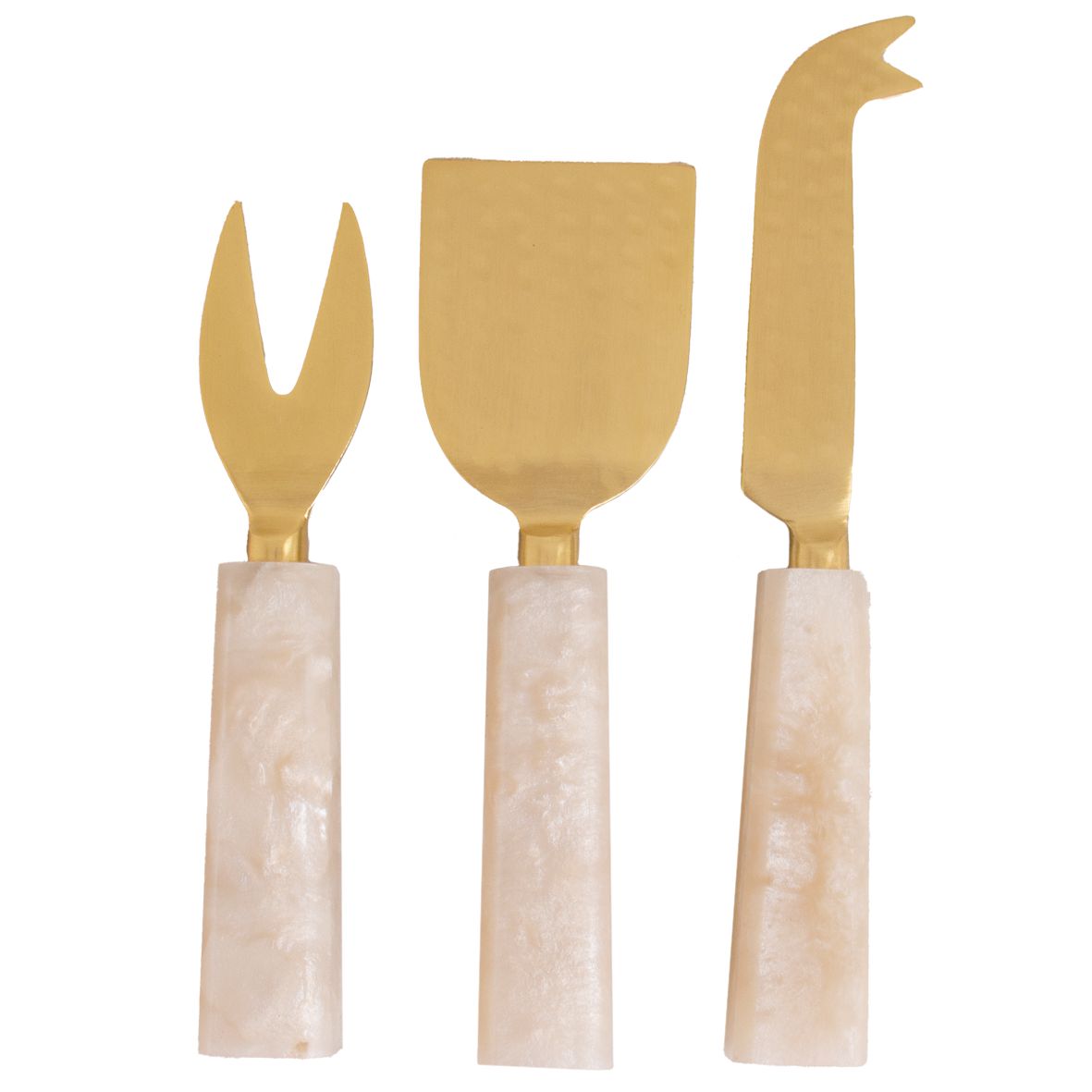 Set of 3 Stainless/Resin Cheese Knives - Pearl-Dining & Entertaining-DWBH-The Bay Room