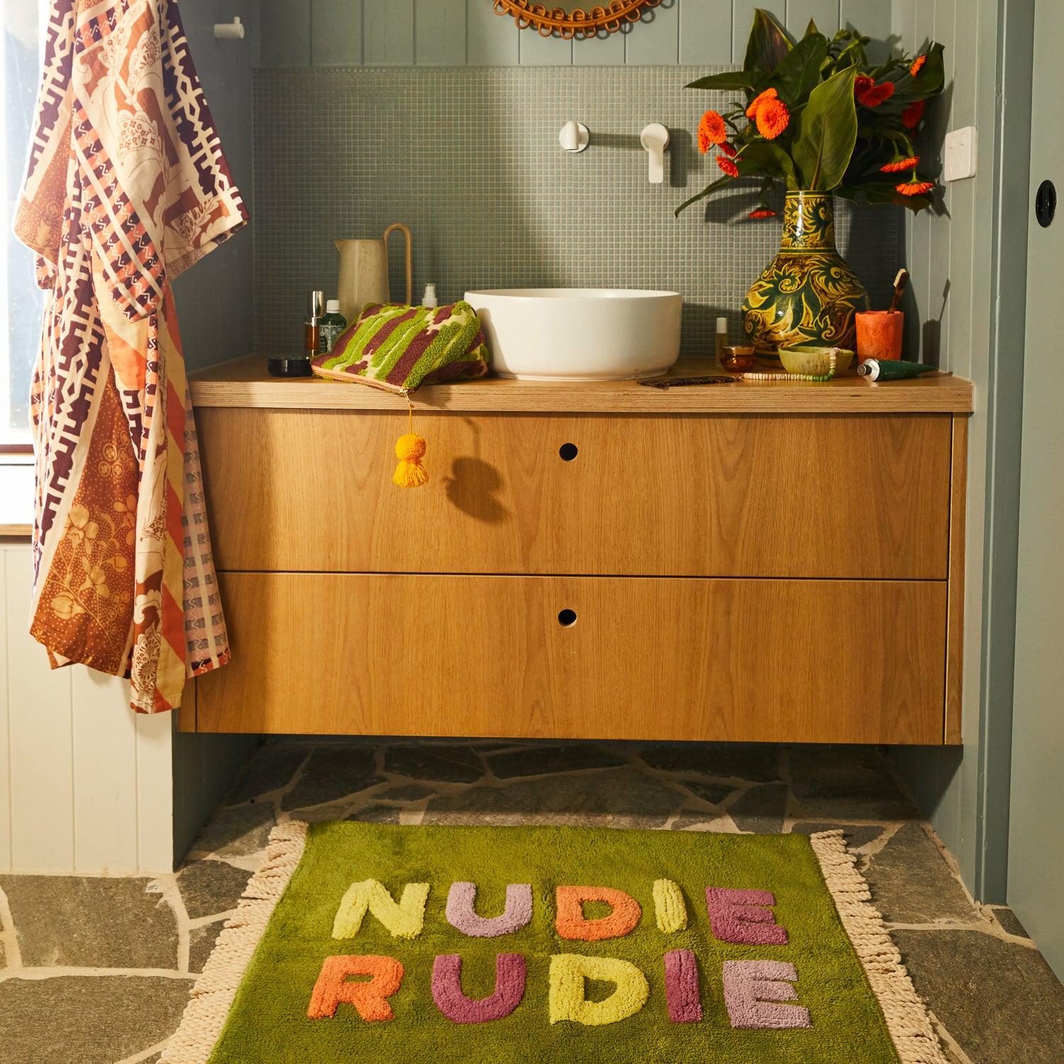 Shaili Nudie Bath Mat-Soft Furnishings-Sage & Clare-The Bay Room