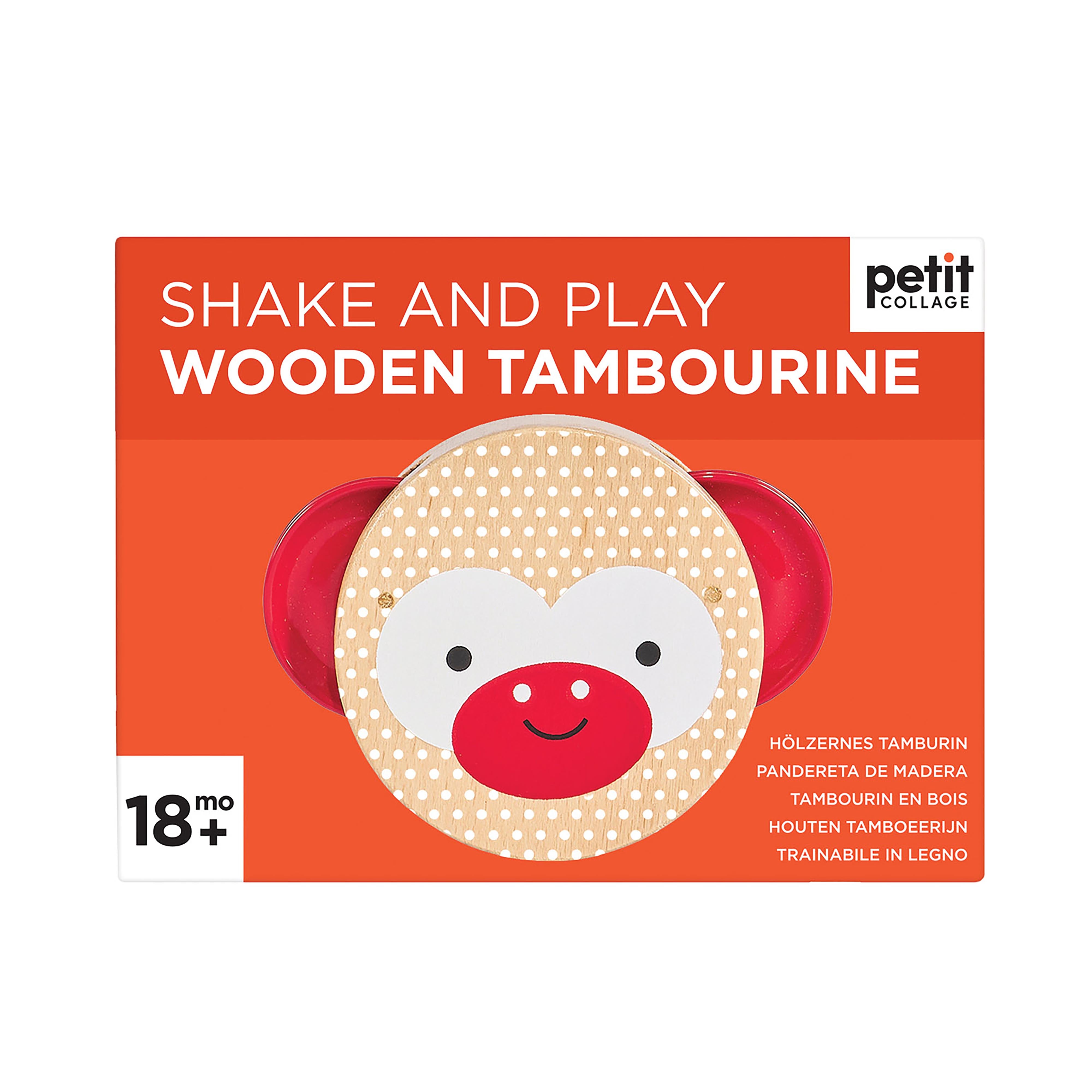 Shake and Play Wooden Tambourine-Toys-Petit Collage-The Bay Room