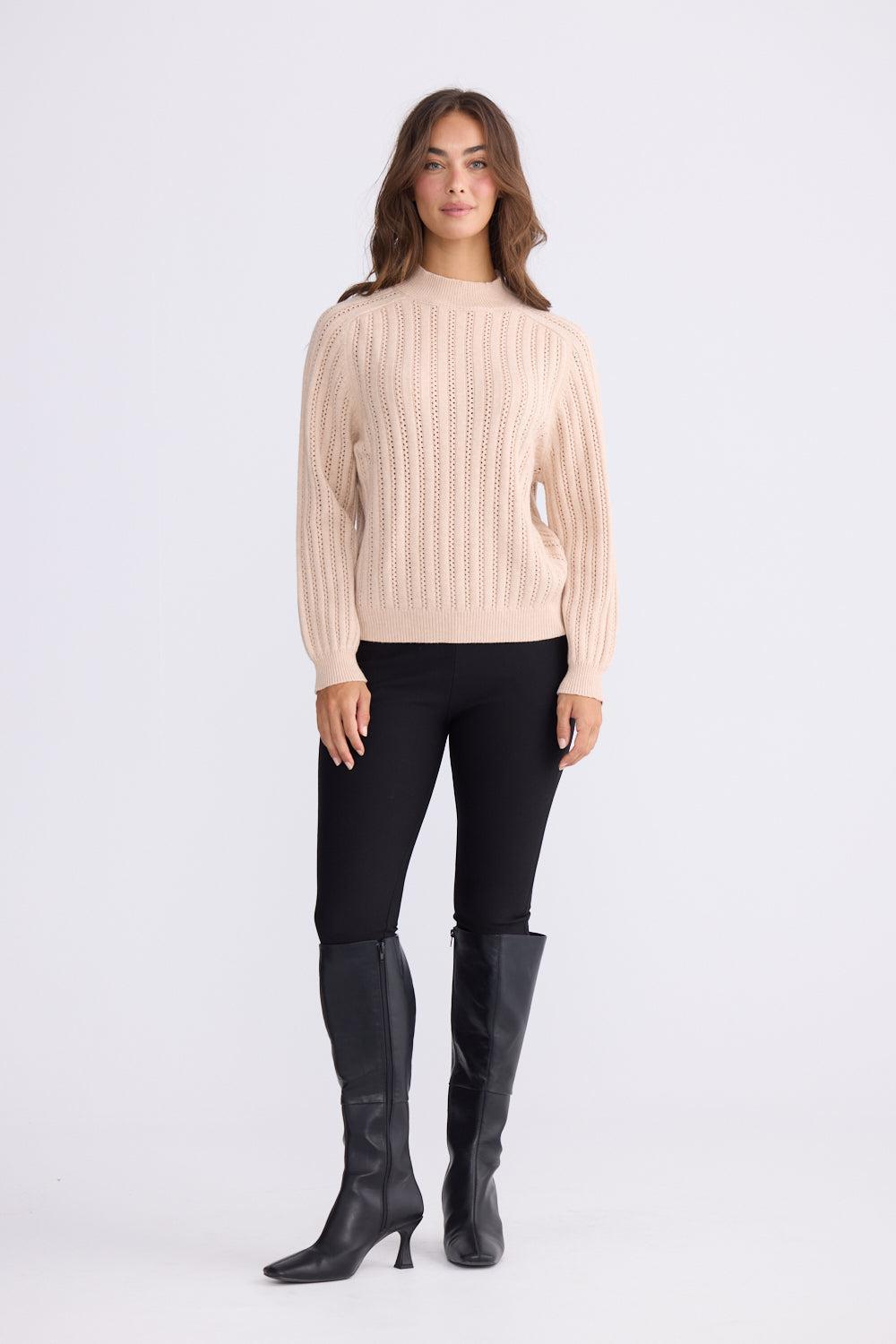 Shea Knit - Oat-Knitwear & Jumpers-Brave & True-The Bay Room