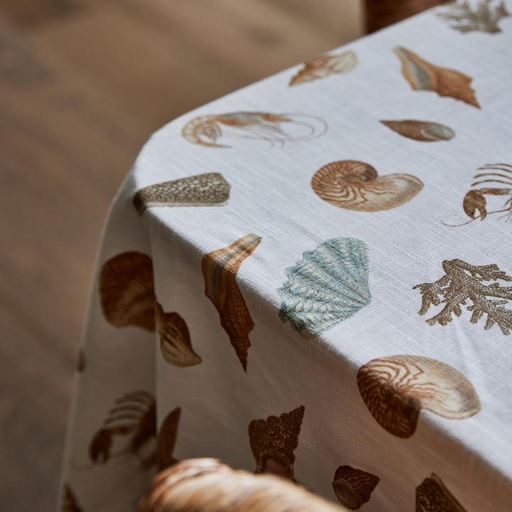 Shell Collection Tablecloth 150x230cm-Soft Furnishings-Madras Link-The Bay Room