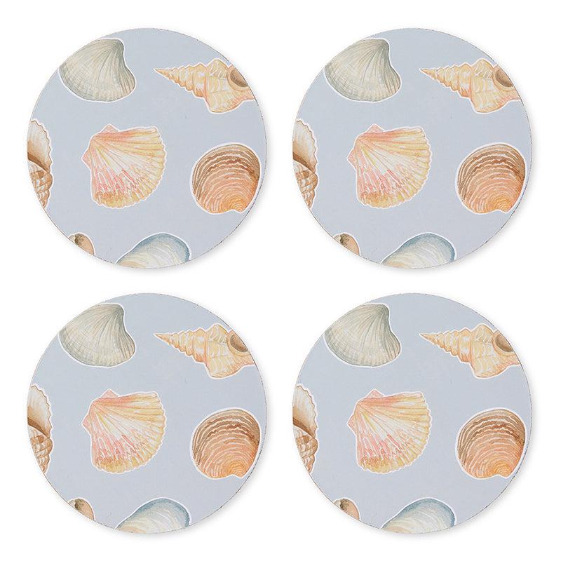 Shelly Beach Round Coaster Set 4-Dining & Entertaining-Madras Link-The Bay Room