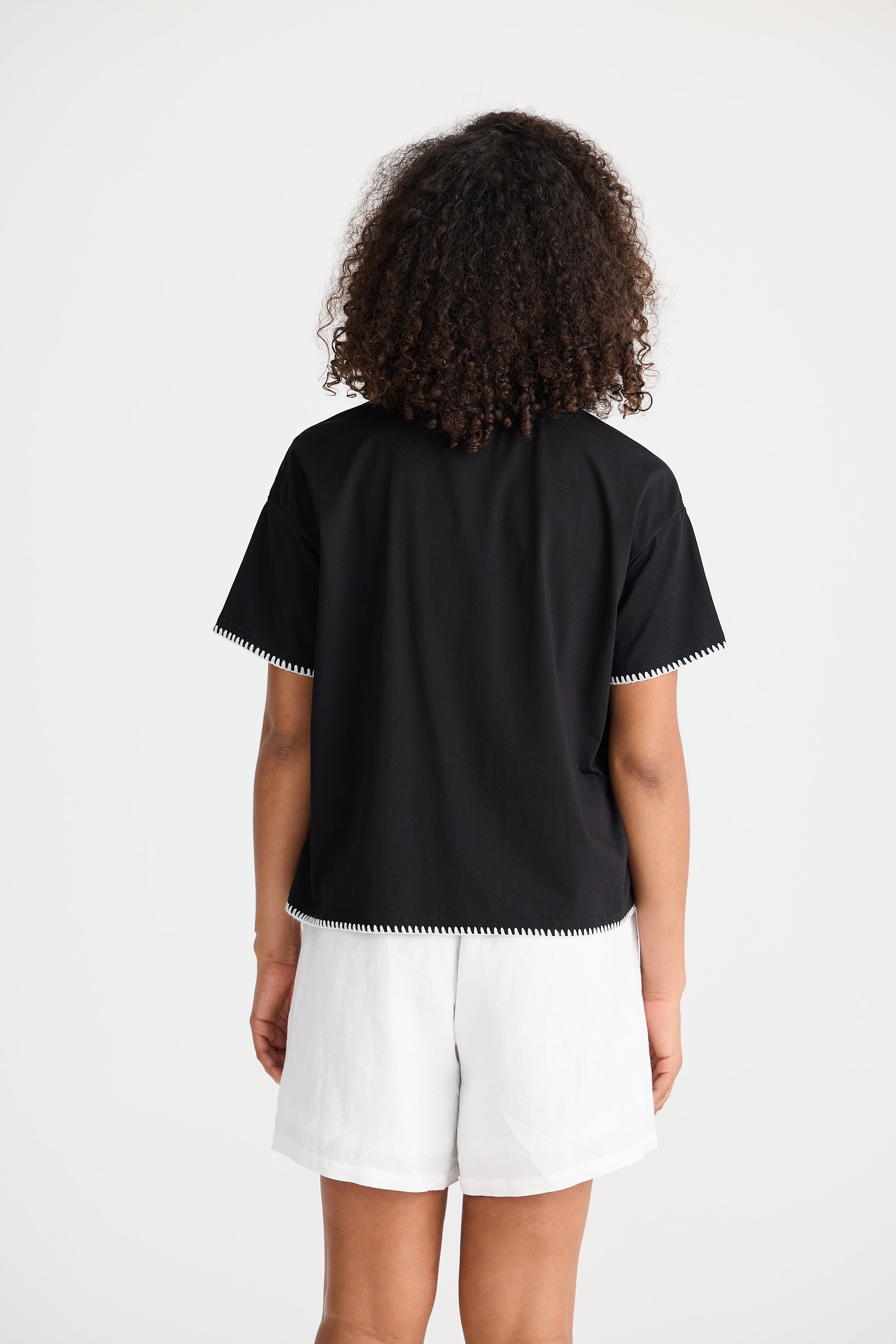 Sicily Tee - Black-Tops-The Shanty Corporation-The Bay Room