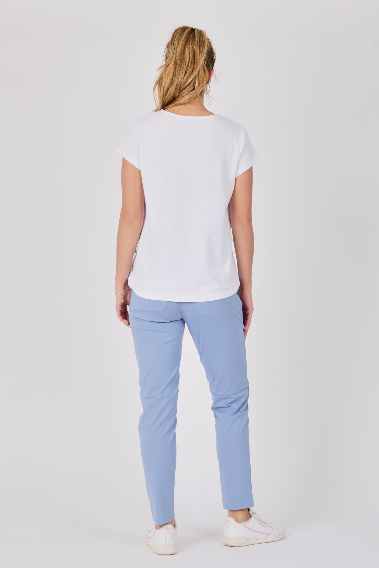 Side Split Tee - White-Tops-One Ten Willow-The Bay Room