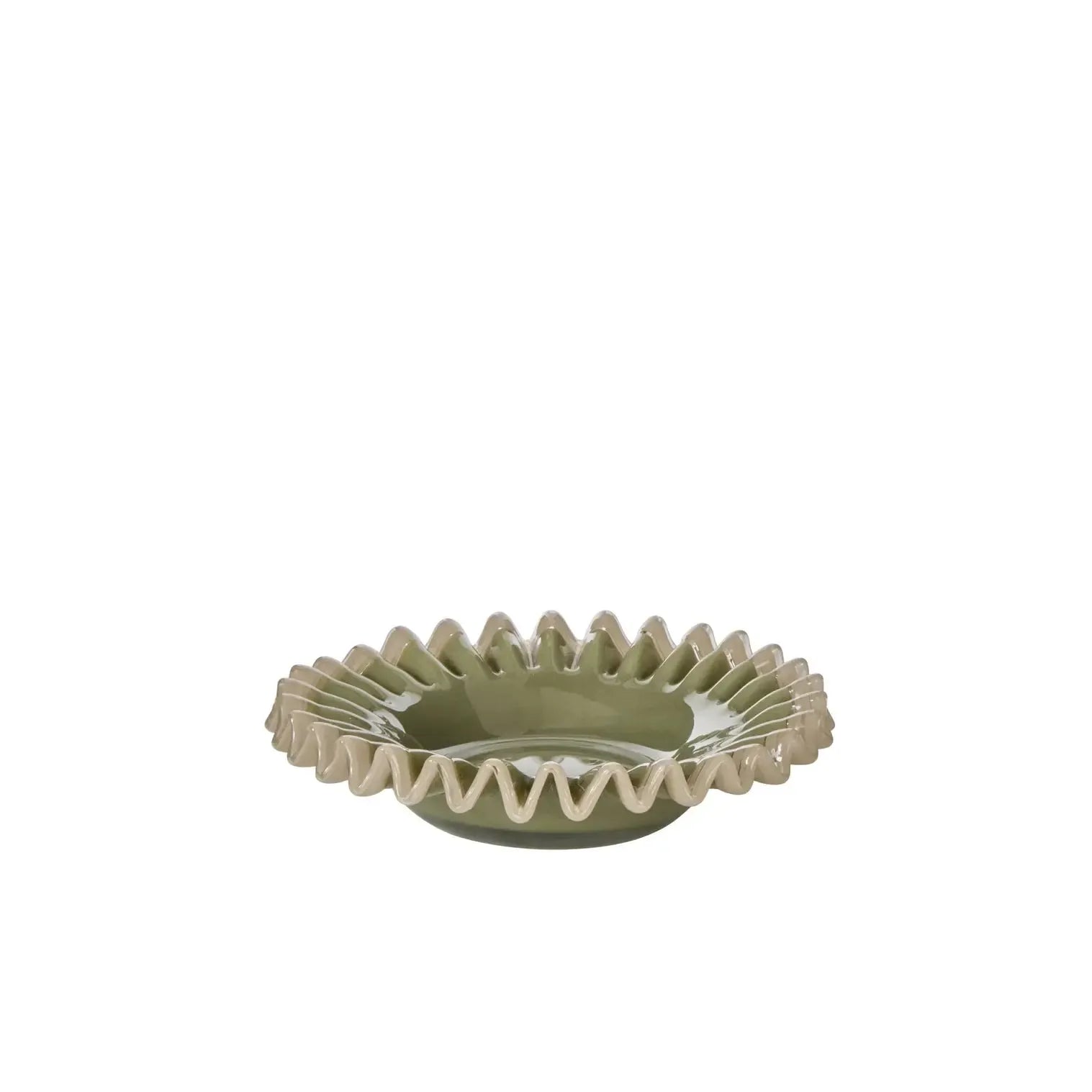 Sigrid Frill Dish 19x19x4cm Green & Grey-Decor Items-Amalfi-The Bay Room