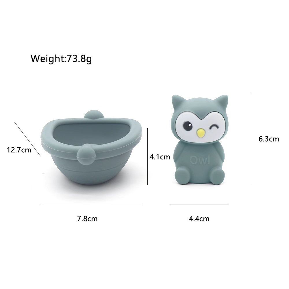 Silicone Bath Boat - Owl-Toys-ToysLink-The Bay Room