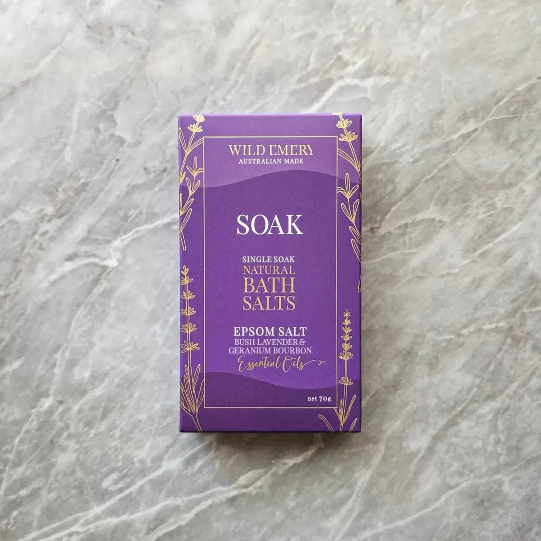 Single Soak Bath Salts 70g-Beauty & Well-Being-Wild Emery-Soak-The Bay Room