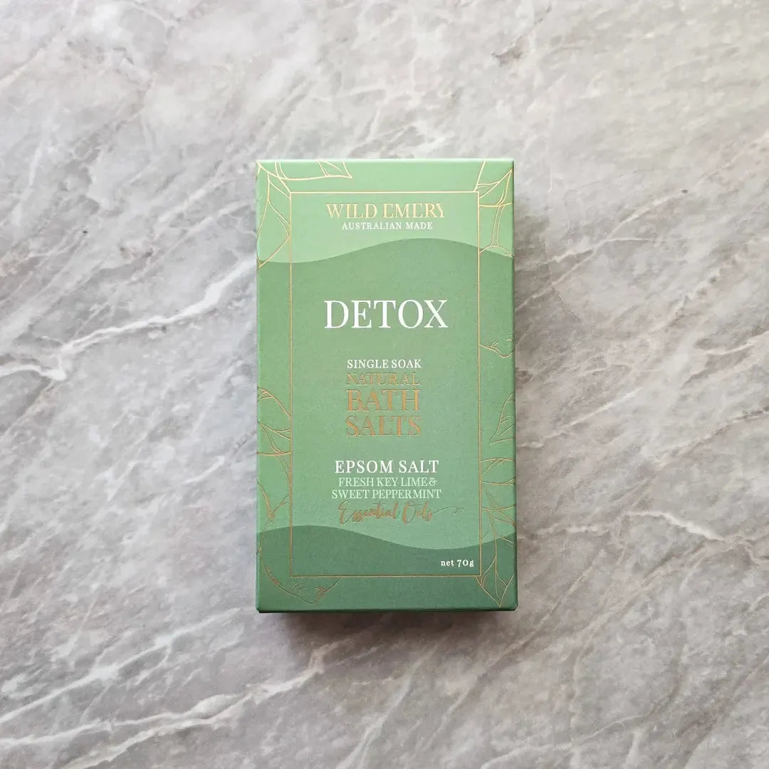 Single Soak Bath Salts 70g-Beauty & Well-Being-Wild Emery-Detox-The Bay Room