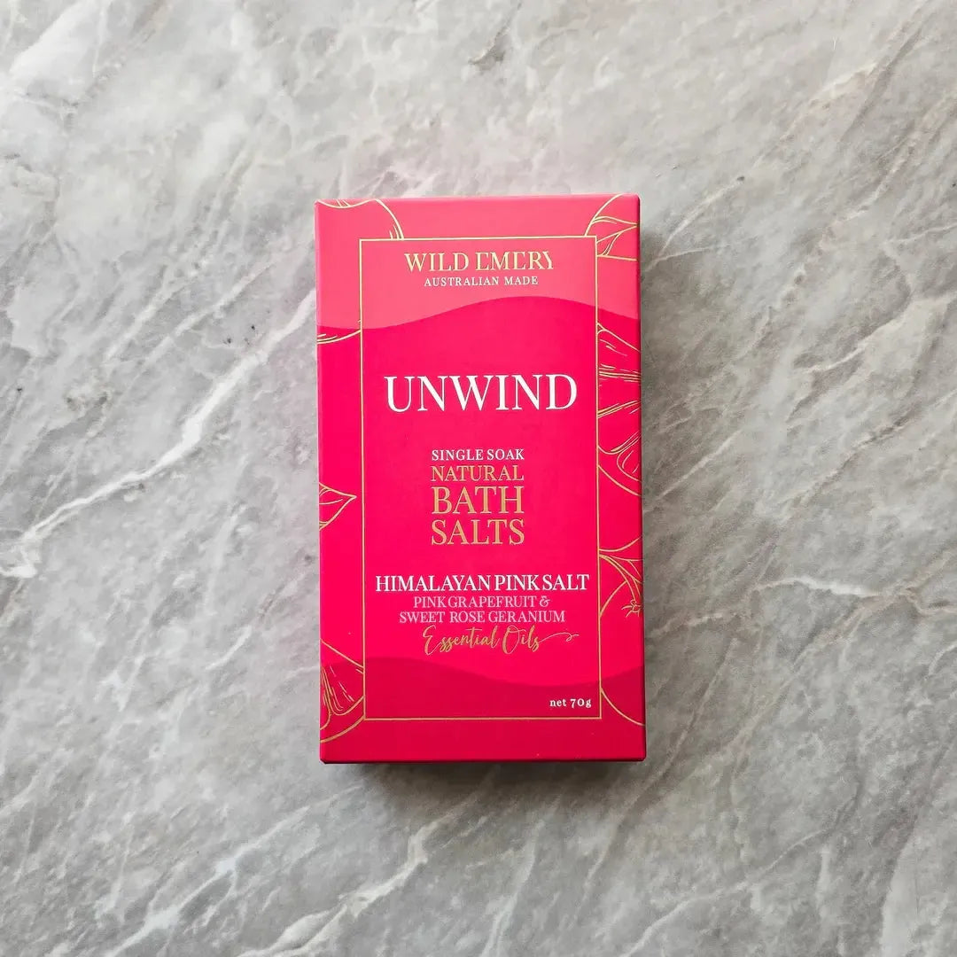 Single Soak Bath Salts 70g-Beauty & Well-Being-Wild Emery-Unwind-The Bay Room