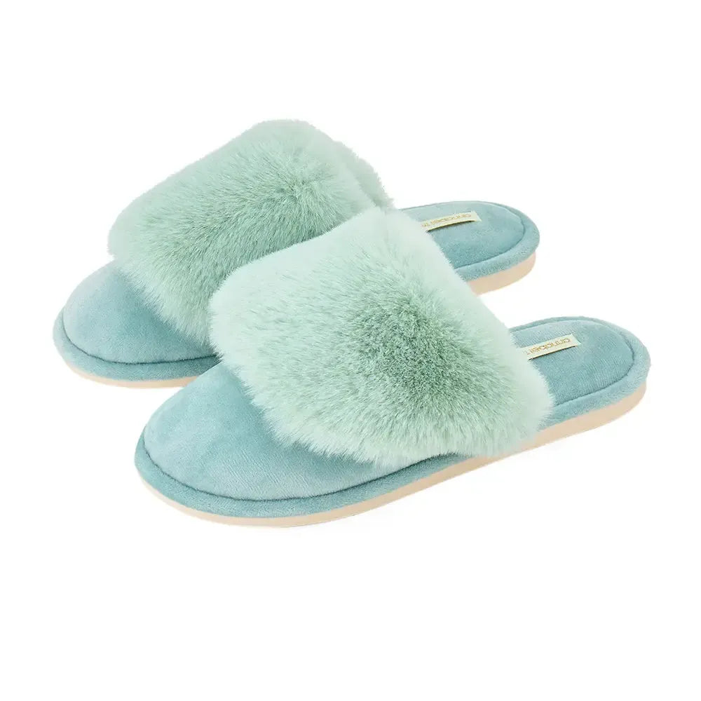 Slipper Cosy Luxe - Mist Green-Sleepwear & Robes-Annabel Trends-The Bay Room