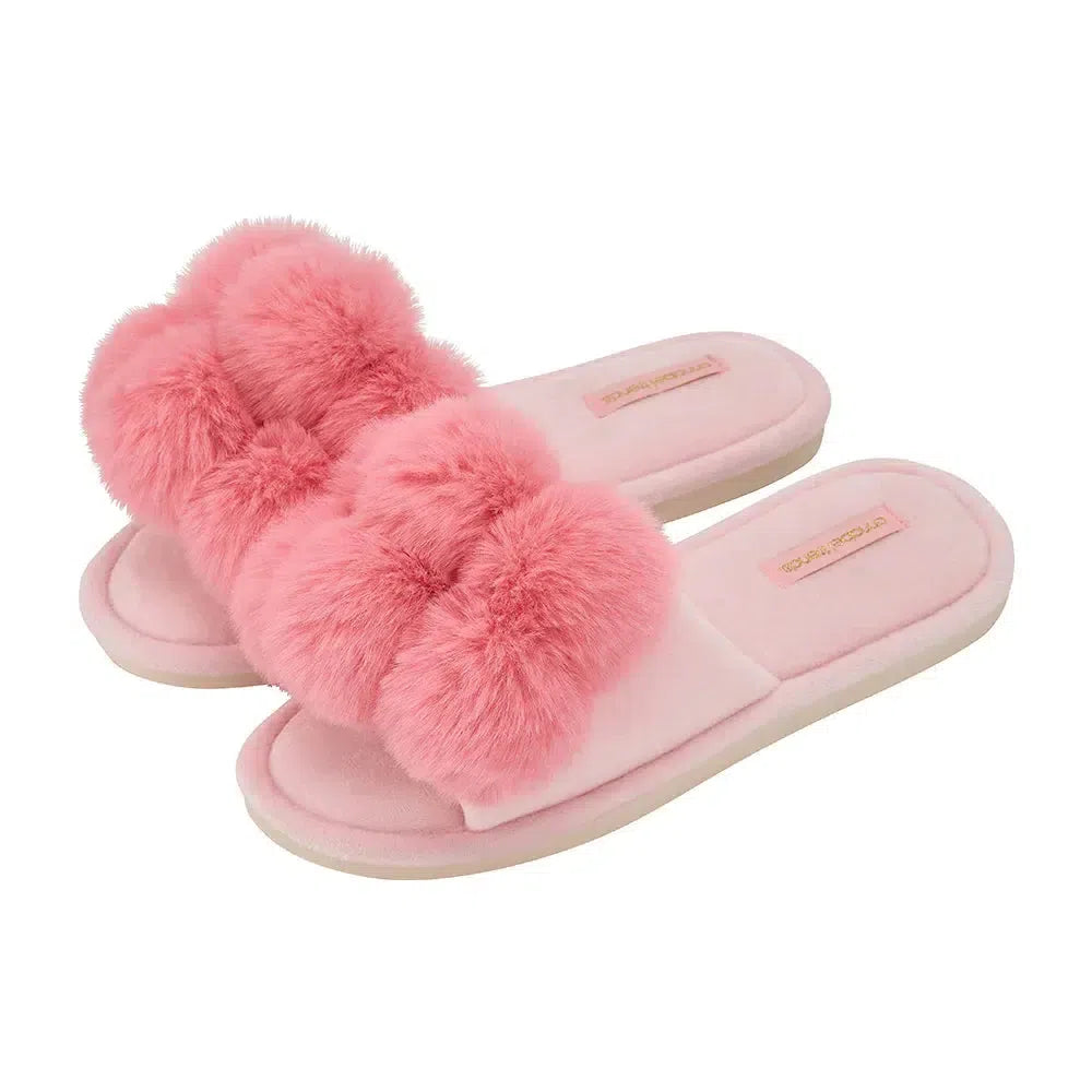 Slipper Cosy Luxe Pom Pom - Shell Pink-General-Annabel Trends-The Bay Room