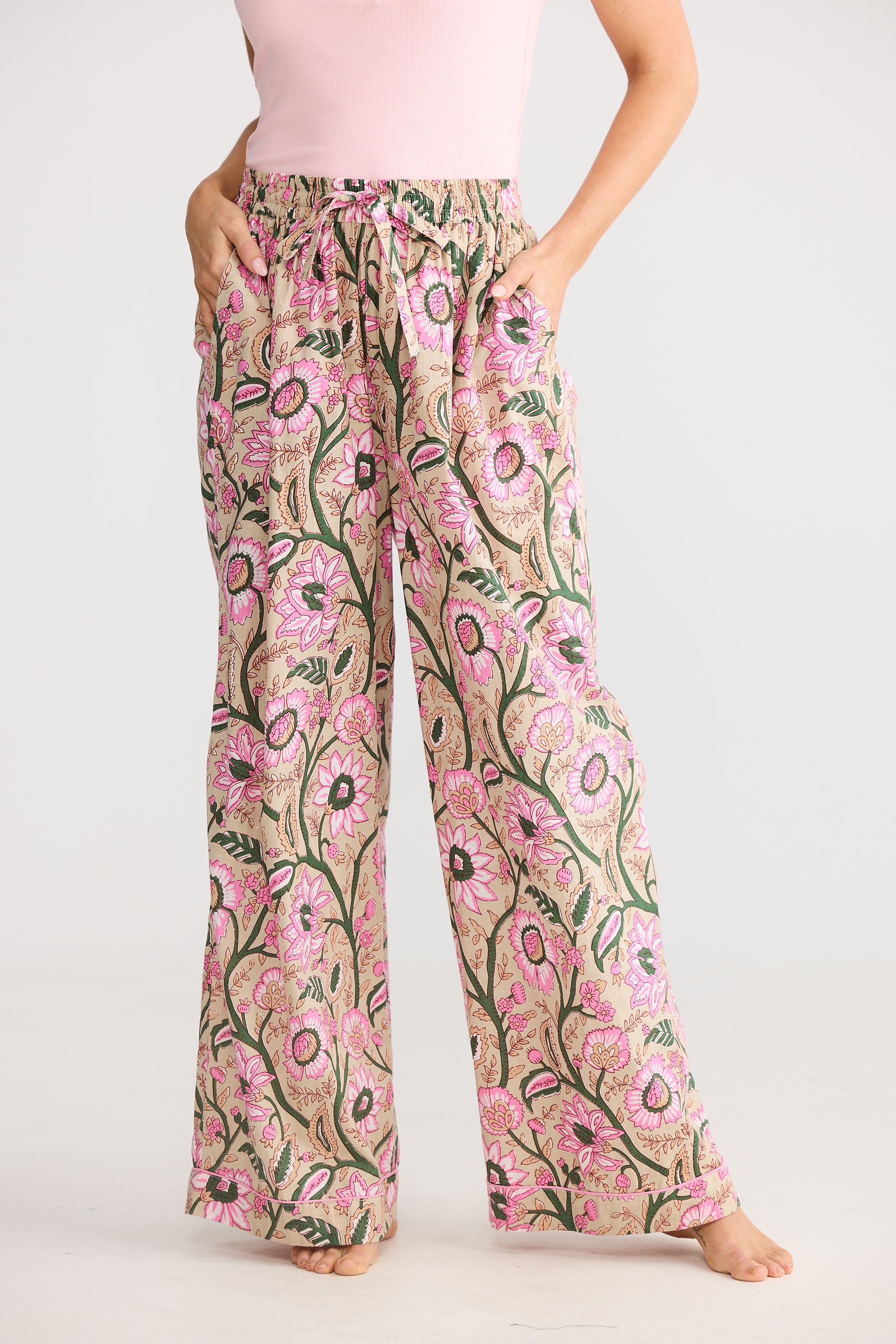 Slumber Pant - Fleur Print-Sleepwear & Robes-Holiday-The Bay Room