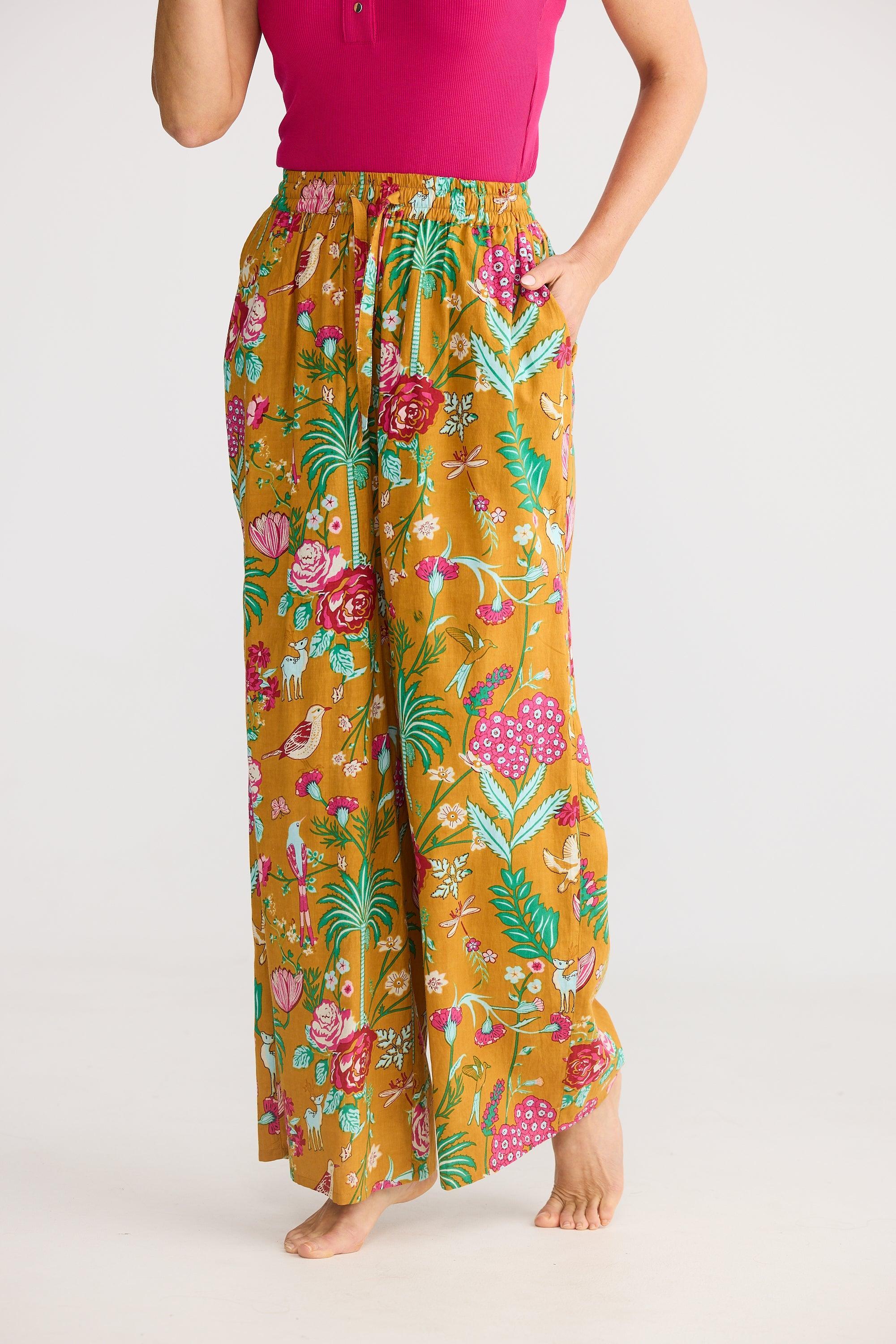 Slumber Pant - Tropical Rose-Sleepwear & Robes-Holiday-The Bay Room