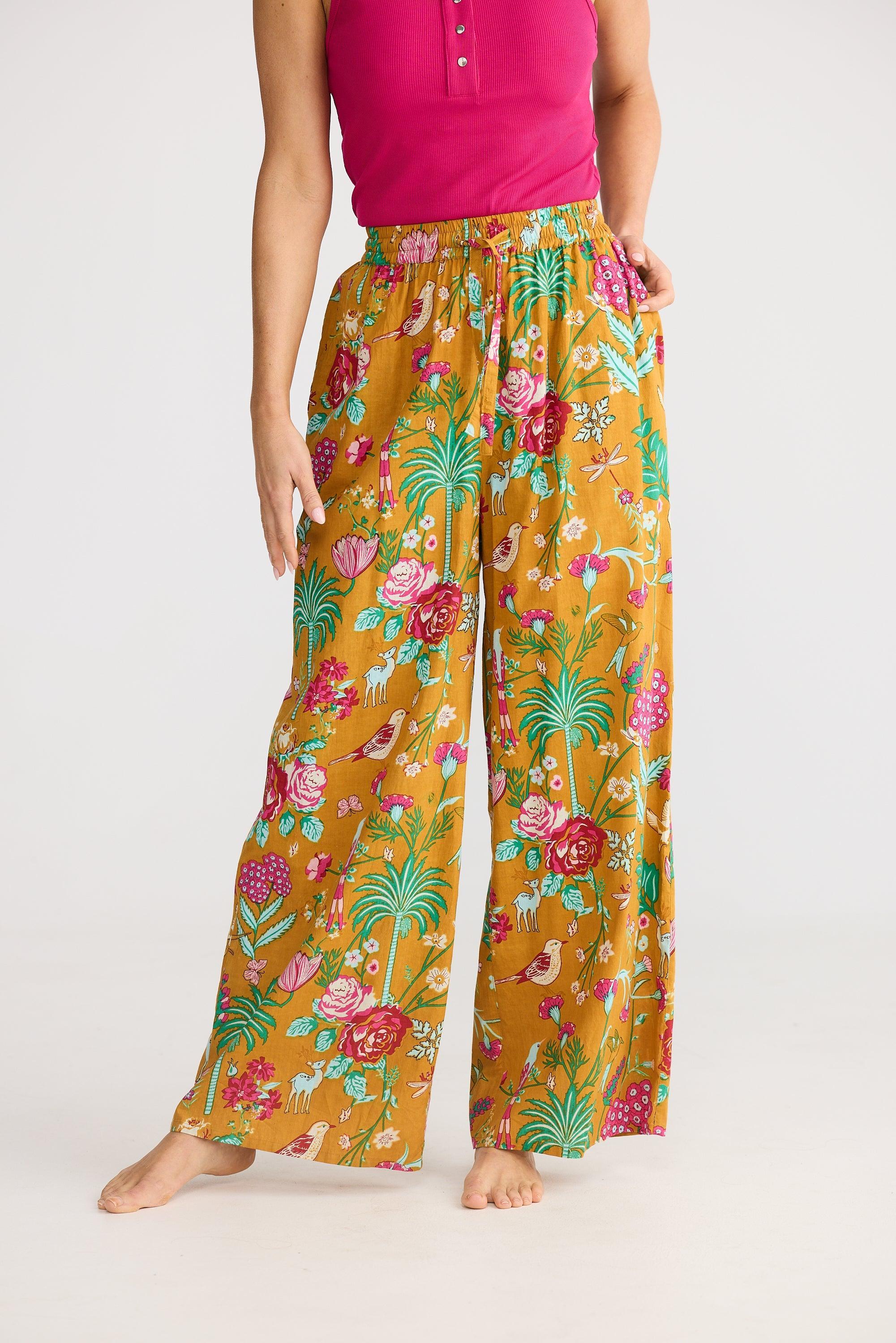 Slumber Pant - Tropical Rose-Sleepwear & Robes-Holiday-The Bay Room