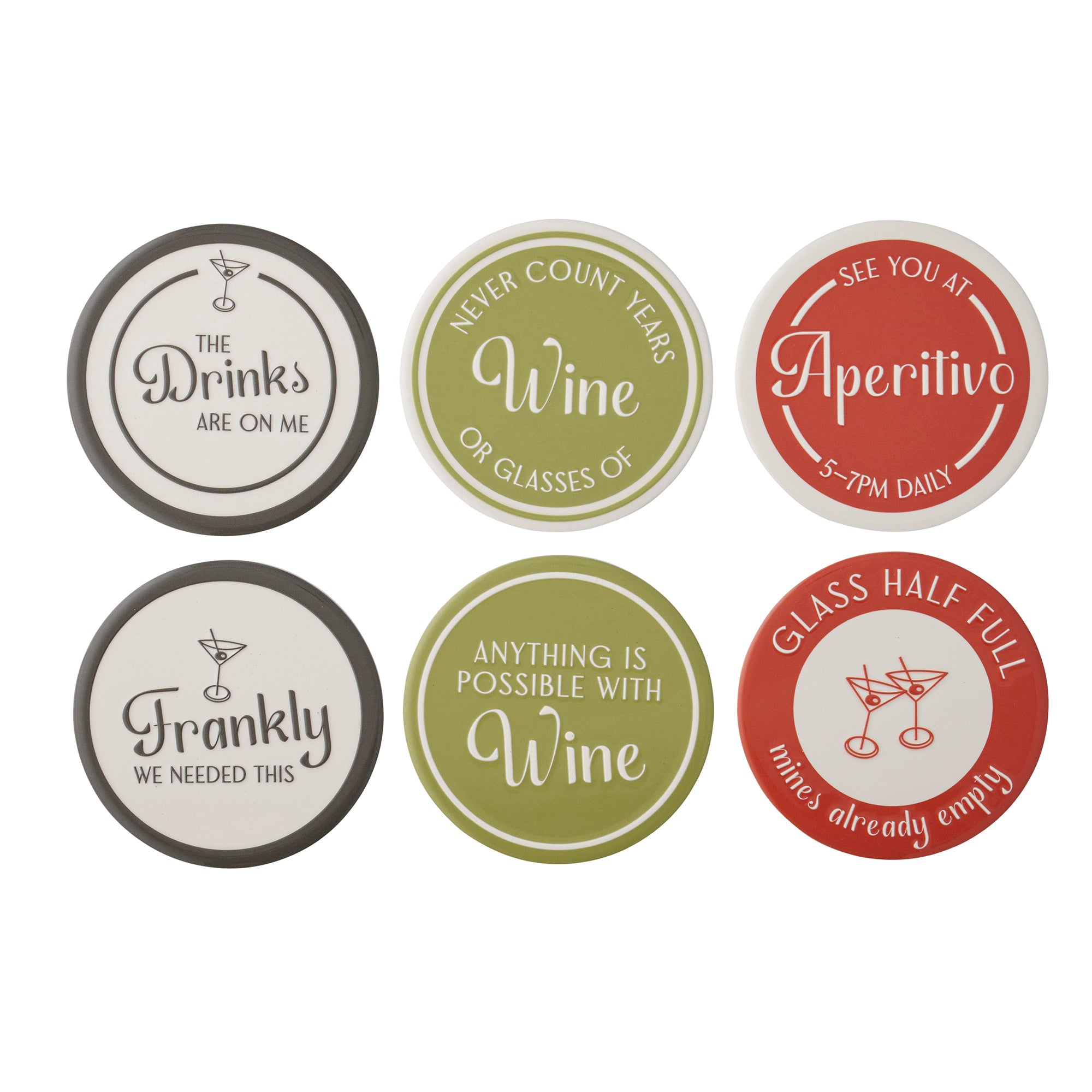 Social Ceramic Coaster 10cm-Coast To Coast Home-The Bay Room