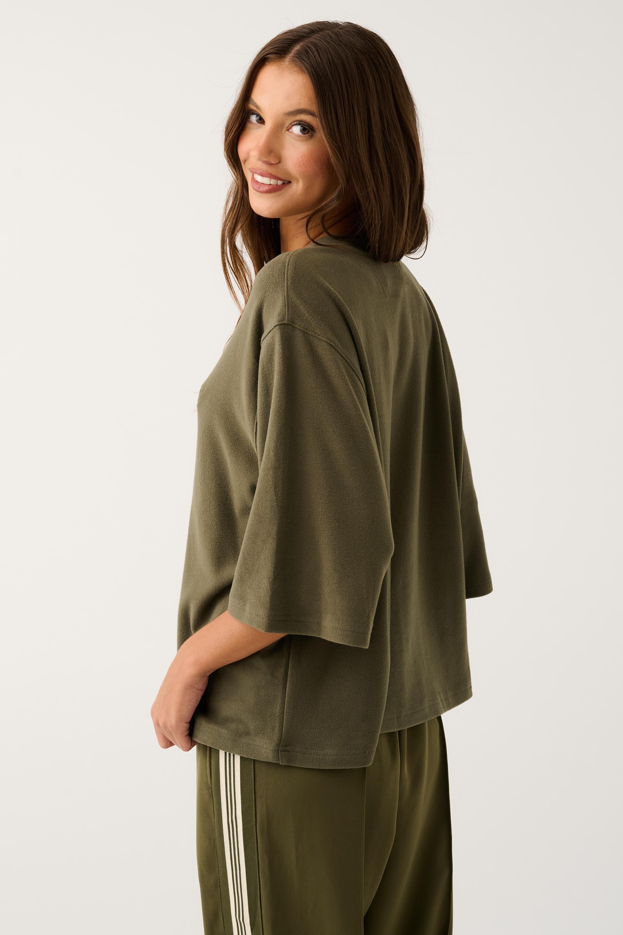 Solana Tee - Khaki-Tops-Cartel & Willow-The Bay Room