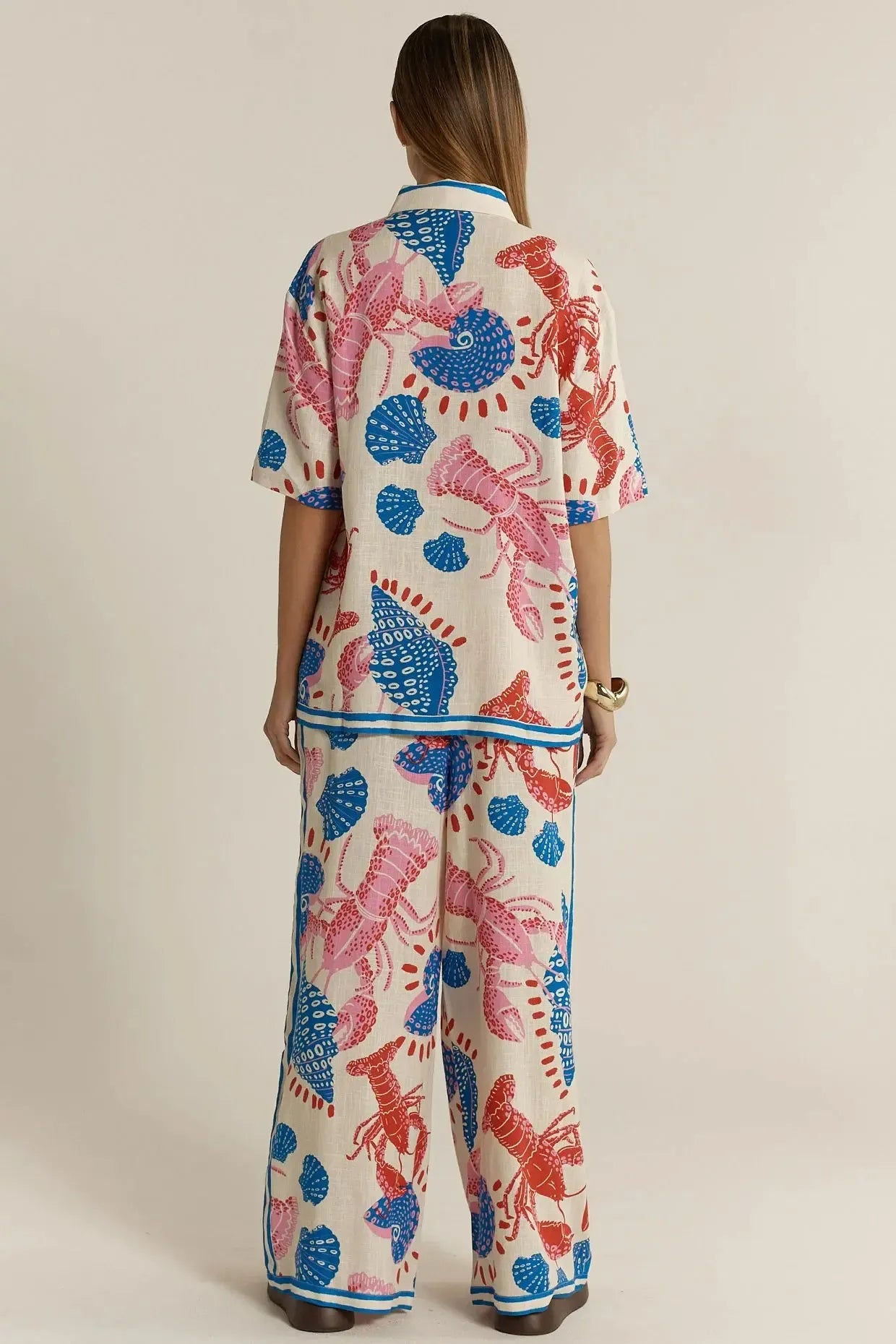 Soleil Shirt - Lobster-Tops-Fate + Becker-The Bay Room