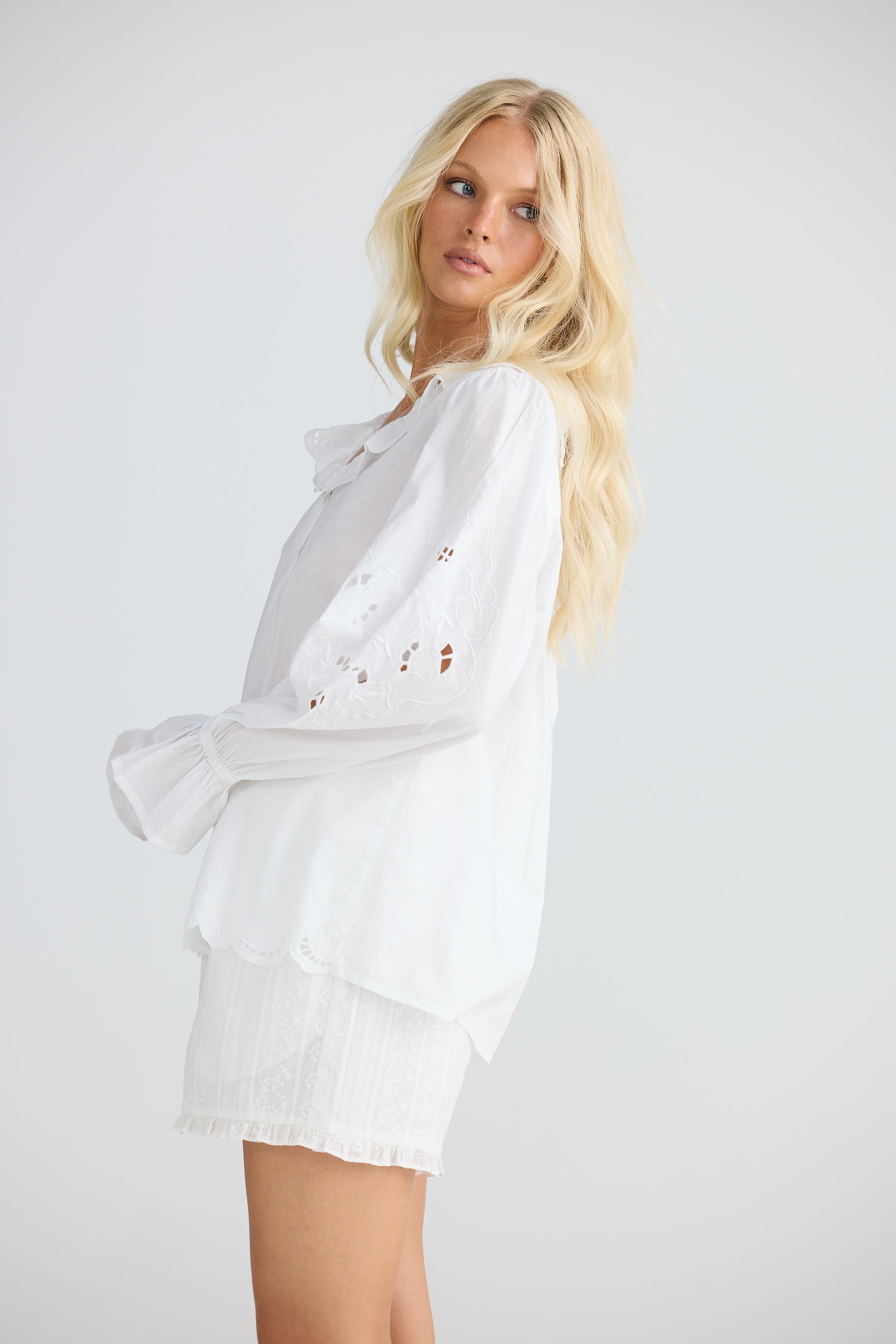 Sonnet Shirt - White-Tops-Talisman-The Bay Room