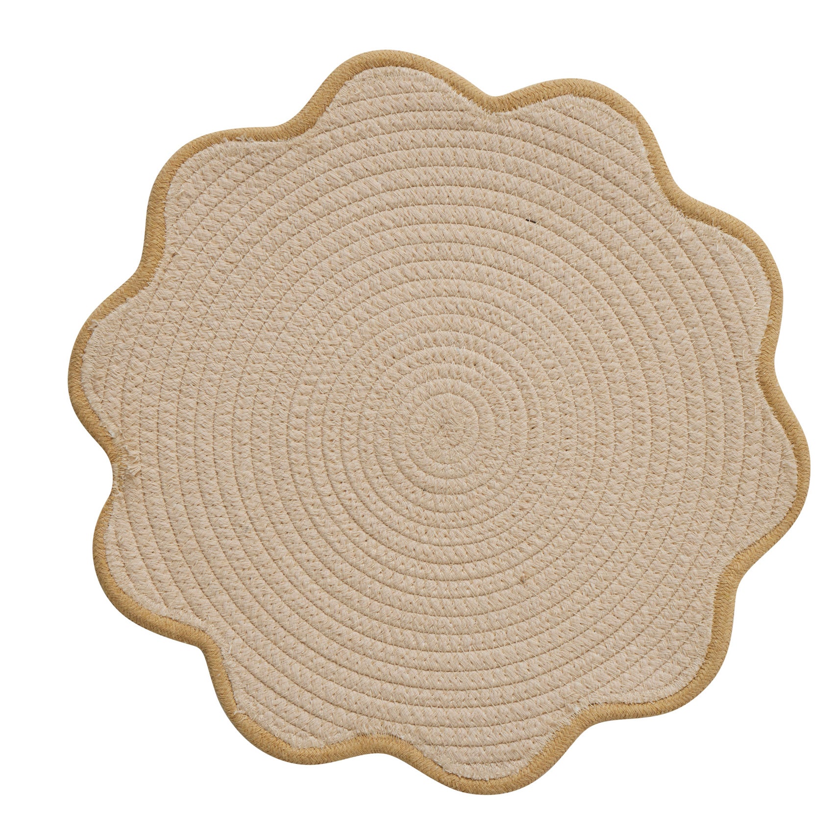 Sonny Cotton/Poly Placemat 38cm Ivory/Honey-Dining & Entertaining-Coast To Coast Home-The Bay Room