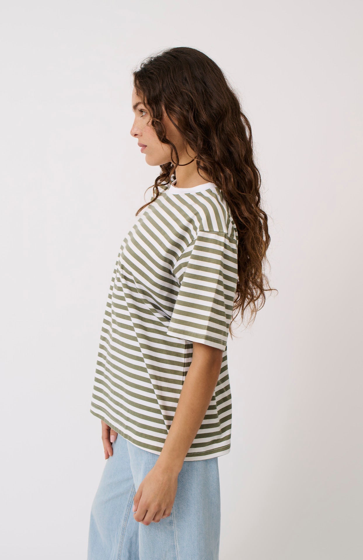 Sophie Tee - Palm Stripe-Tops-Cartel & Willow-The Bay Room