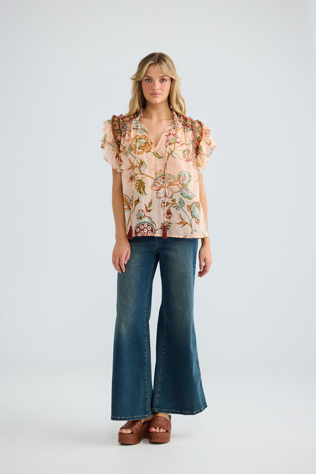 Sorrae Top - Wildflower Oasis-Tops-Talisman-The Bay Room