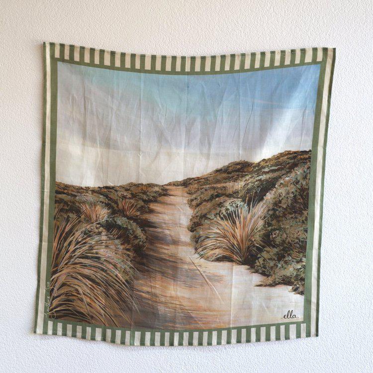 Southern Sun Linen Tea Towel 60cm x 60cm-Soft Furnishings-Ella Boylan Art-The Bay Room