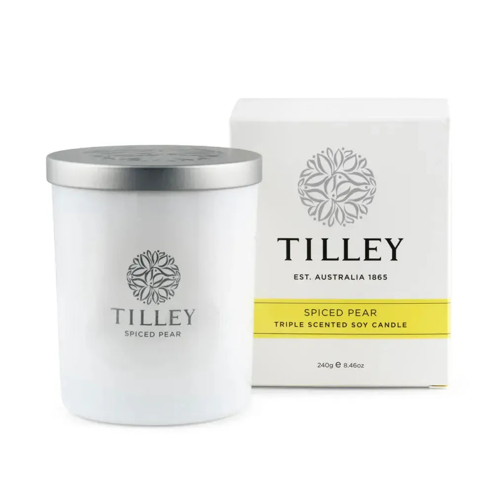Soy Candle 240g / 45 Hour - Asst Fragrance-Candles & Fragrances-Tilley-Spiced Pear-The Bay Room