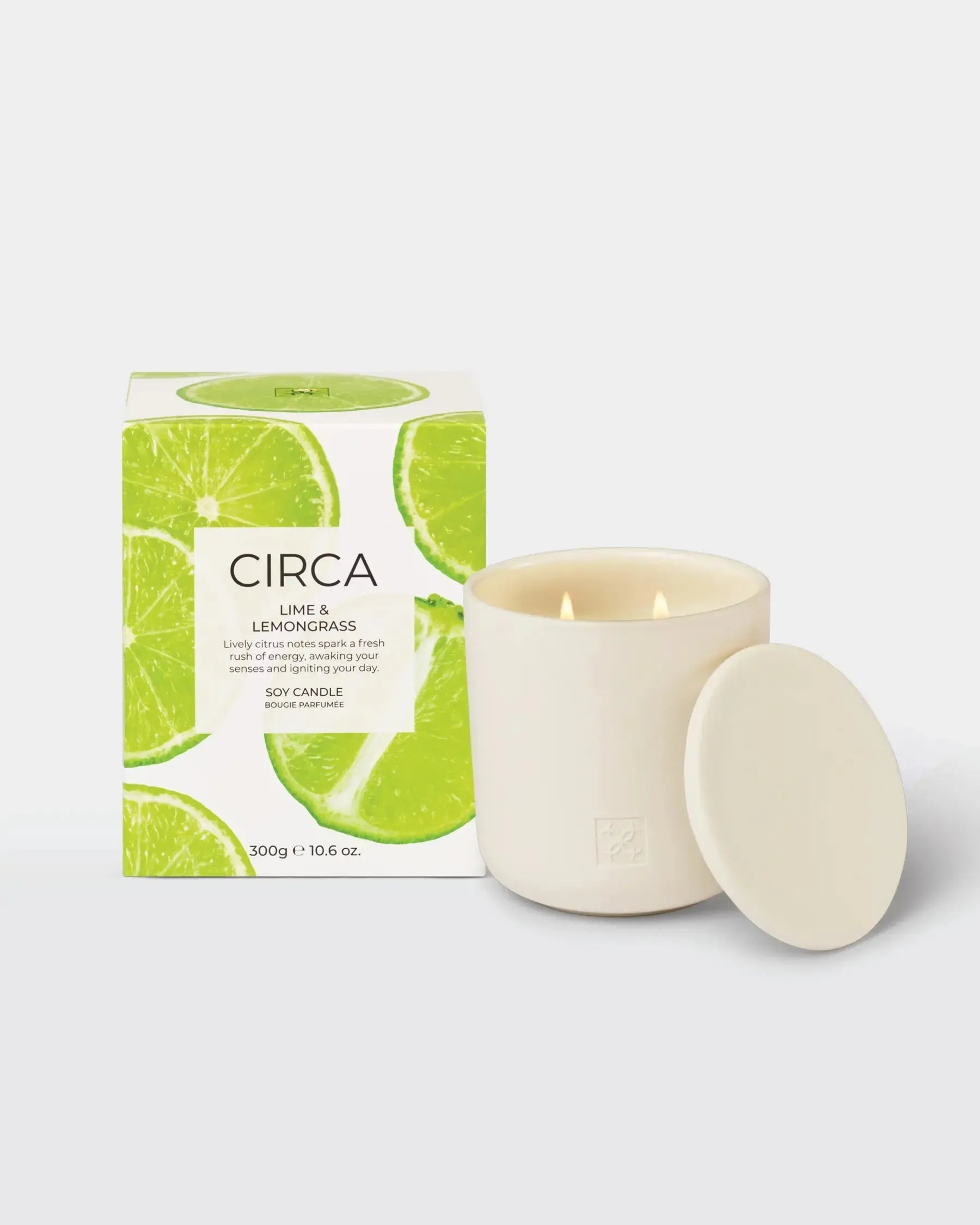 Soy Candle 300g-Candles & Fragrances-Circa-Lime & Lemongrass-The Bay Room