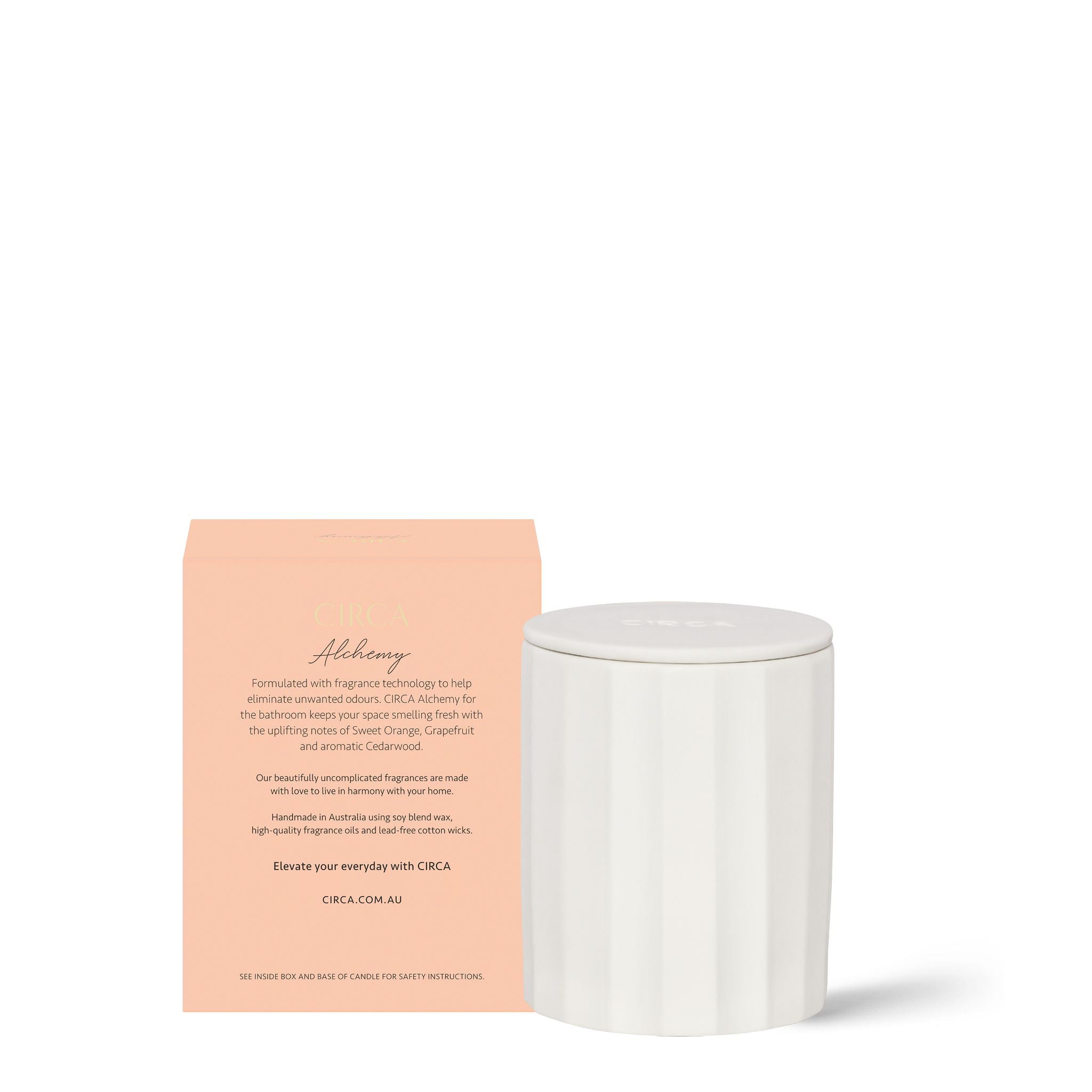 Soy Candle 350g - Bathroom Alchemy - Grapefruit & Cedarwood-Candles & Fragrance-Circa-The Bay Room