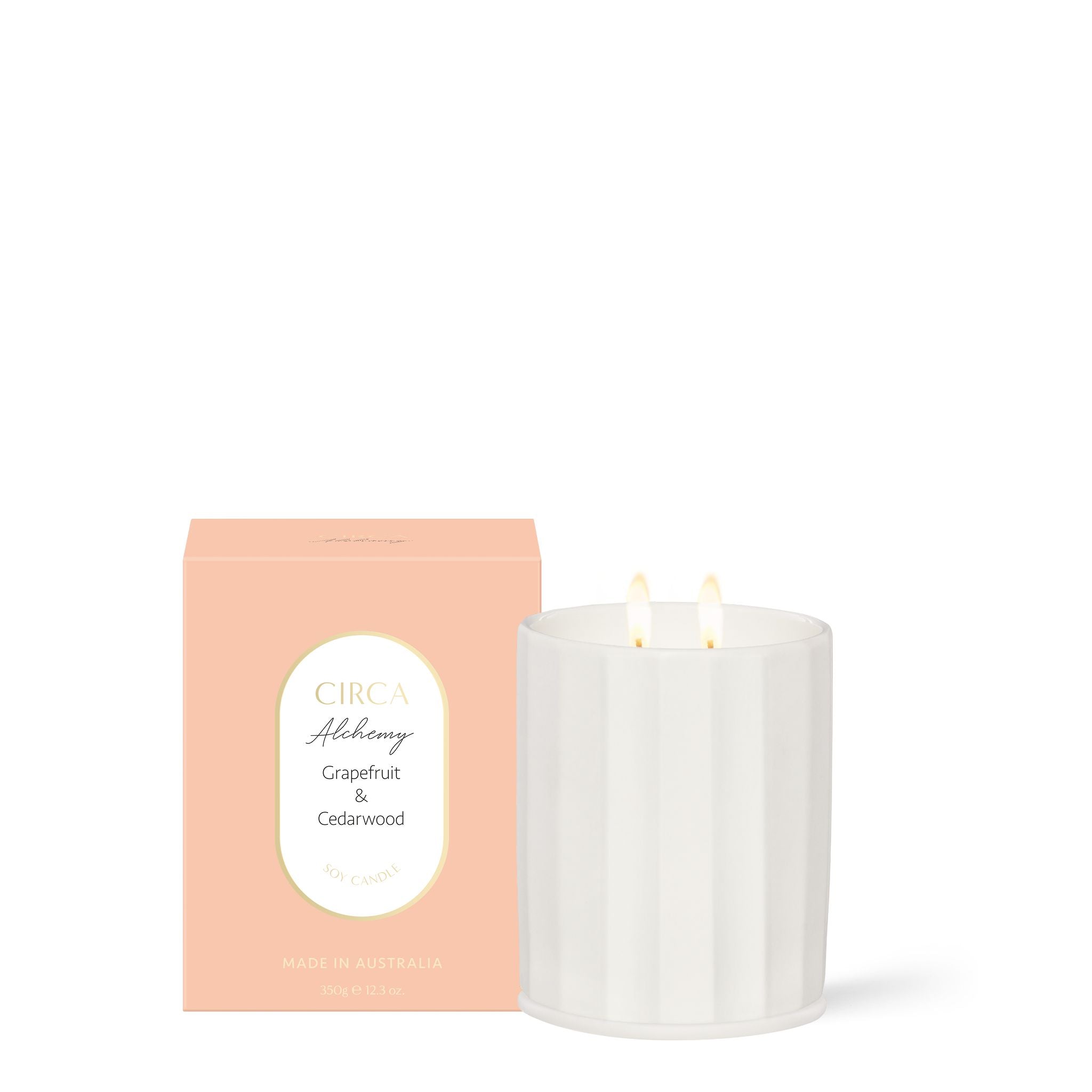 Soy Candle 350g - Bathroom Alchemy - Grapefruit & Cedarwood-Candles & Fragrance-Circa-The Bay Room