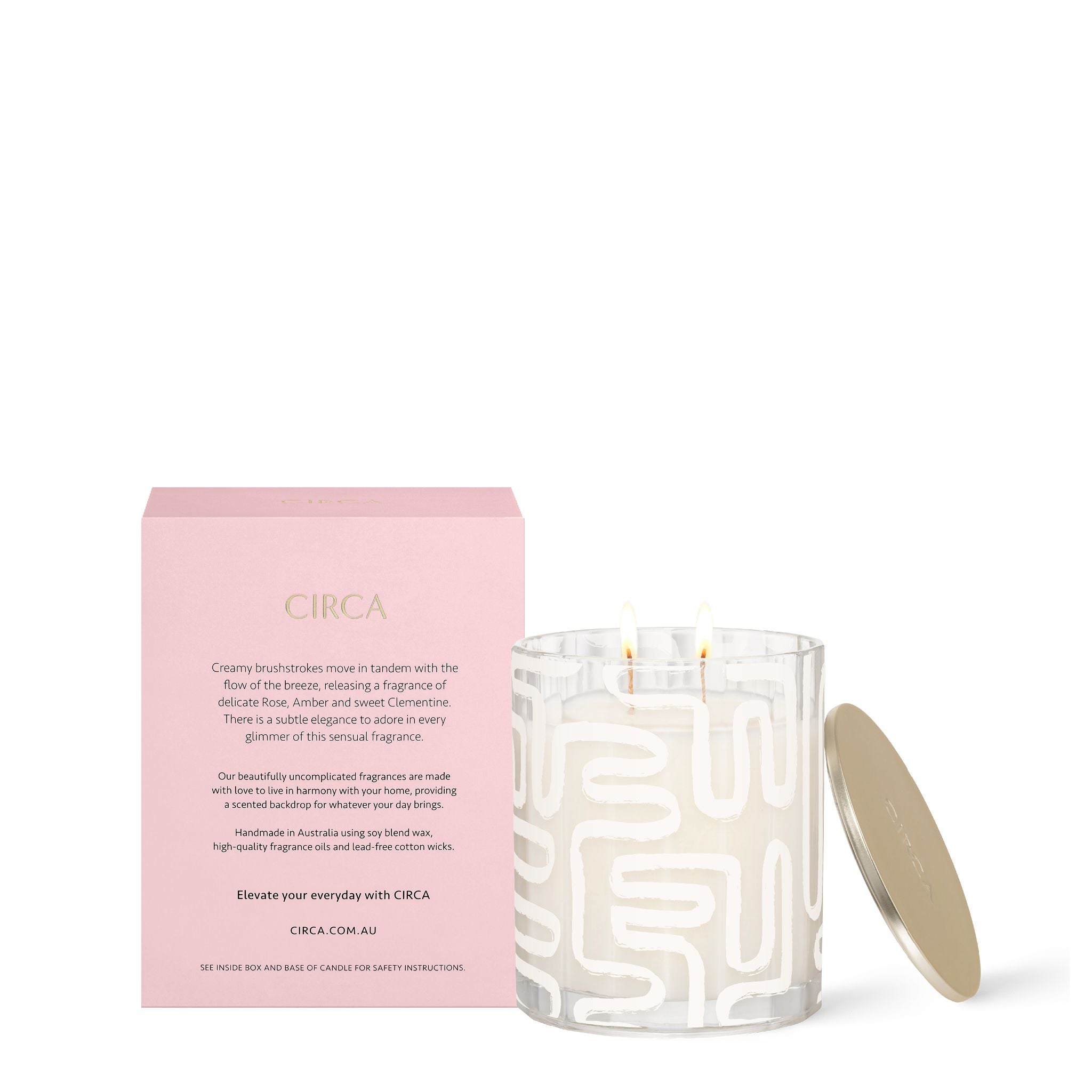 Soy Candle 350g - Rose Nectar & Clementine-Candles & Fragrance-Circa-The Bay Room