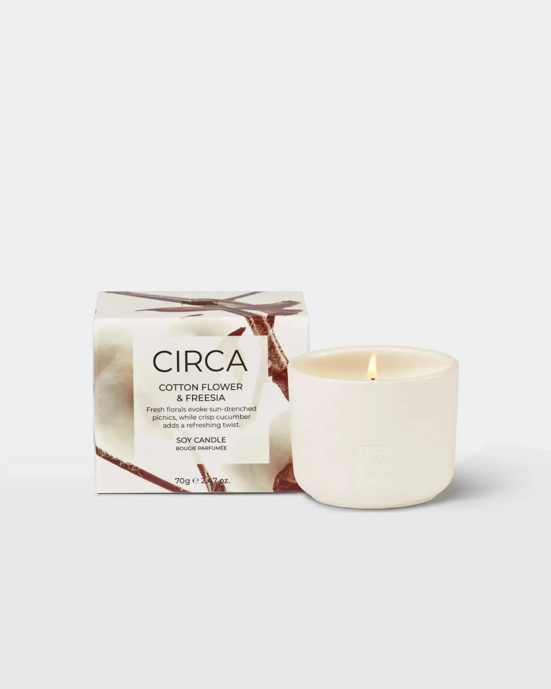 Soy Candle 70g-Candles & Fragrances-Circa-Cotton Flower & Freesia-The Bay Room