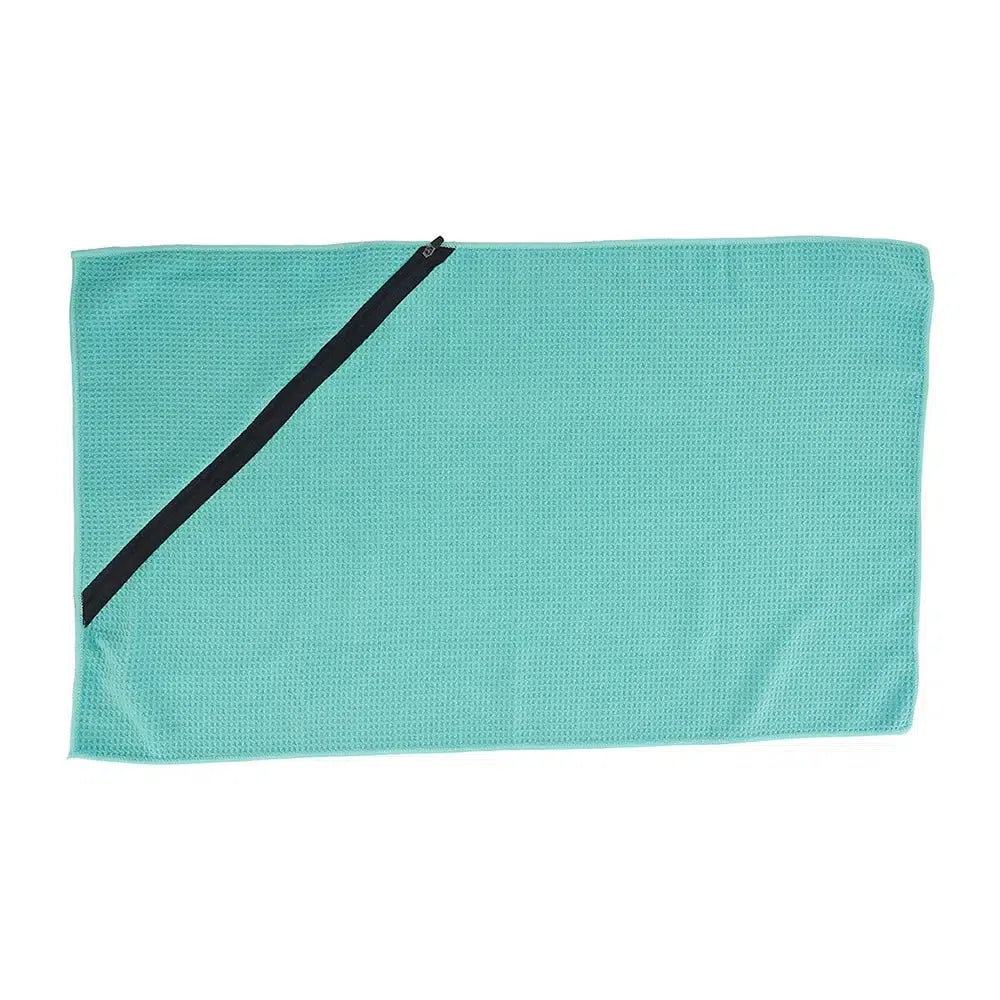 Sports Towel Waffle Zip - Aqua-General-Annabel Trends-The Bay Room