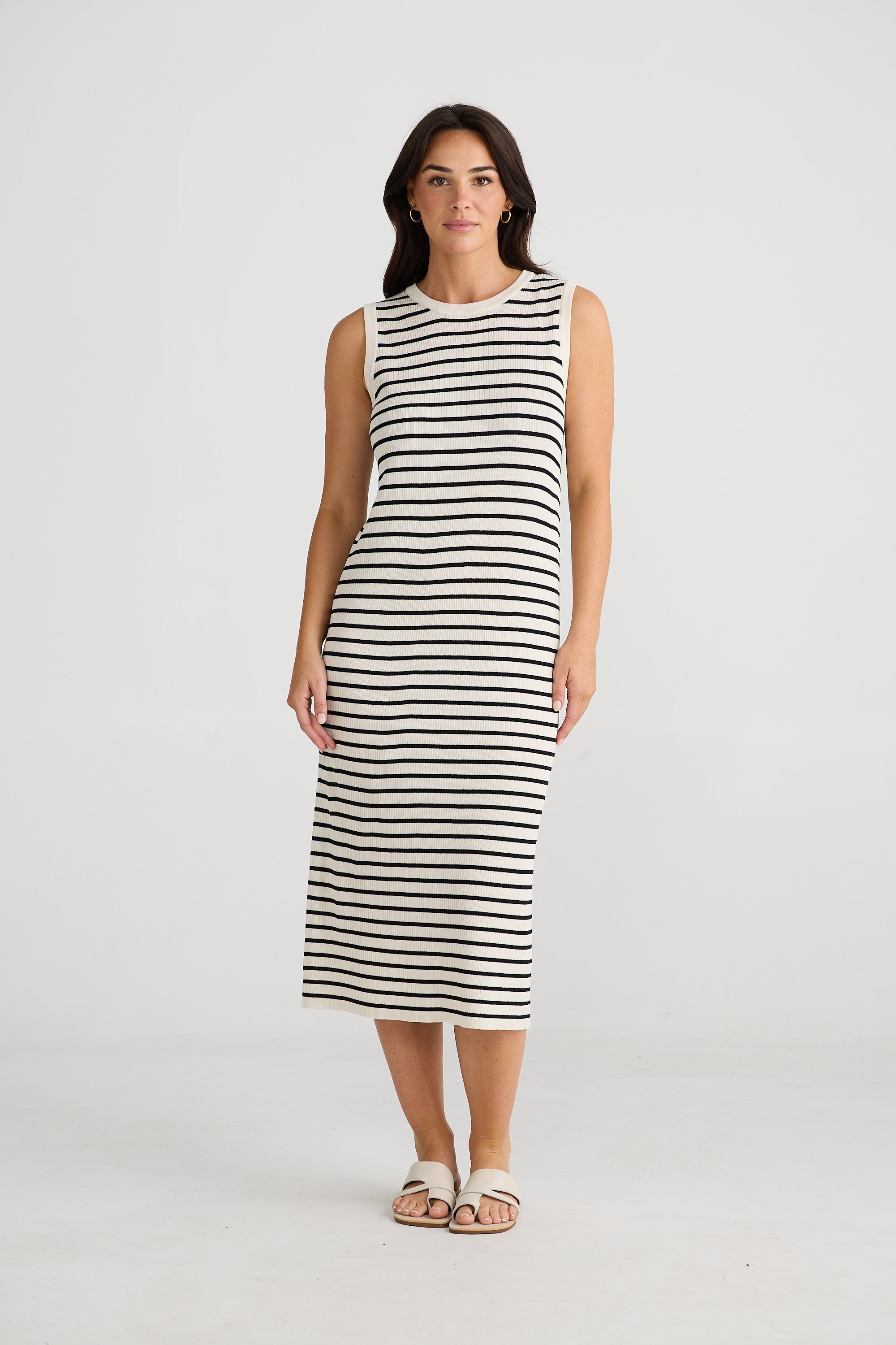 Squad Dress - Ecru with Black Stripe-General-Brave & True-The Bay Room