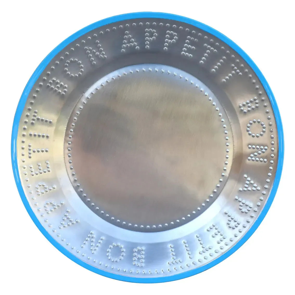 Stainless Steel Plate - 25cm - Blue-Dining & Entertaining-Talking Tables-The Bay Room