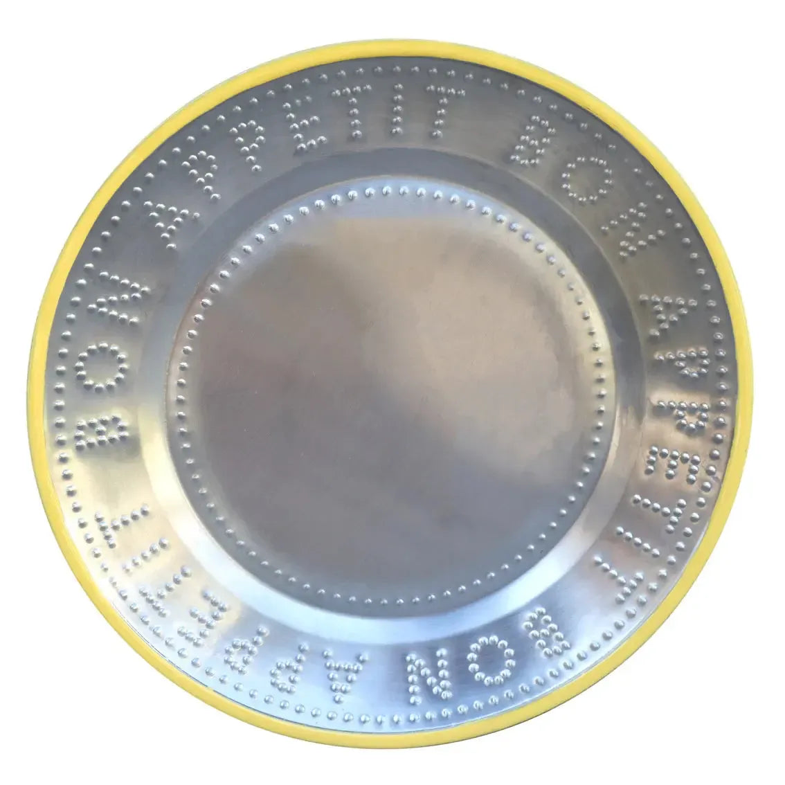 Stainless Steel Plate - 25cm - Yellow-Dining & Entertaining-Talking Tables-The Bay Room