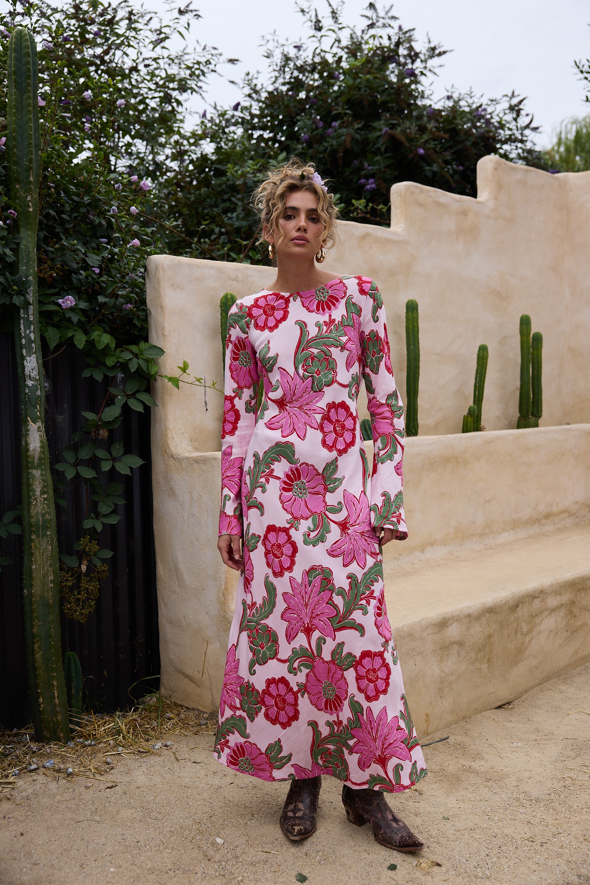 Stardust Maxi Dress - Pink Ibiza-Dresses-Talisman-The Bay Room
