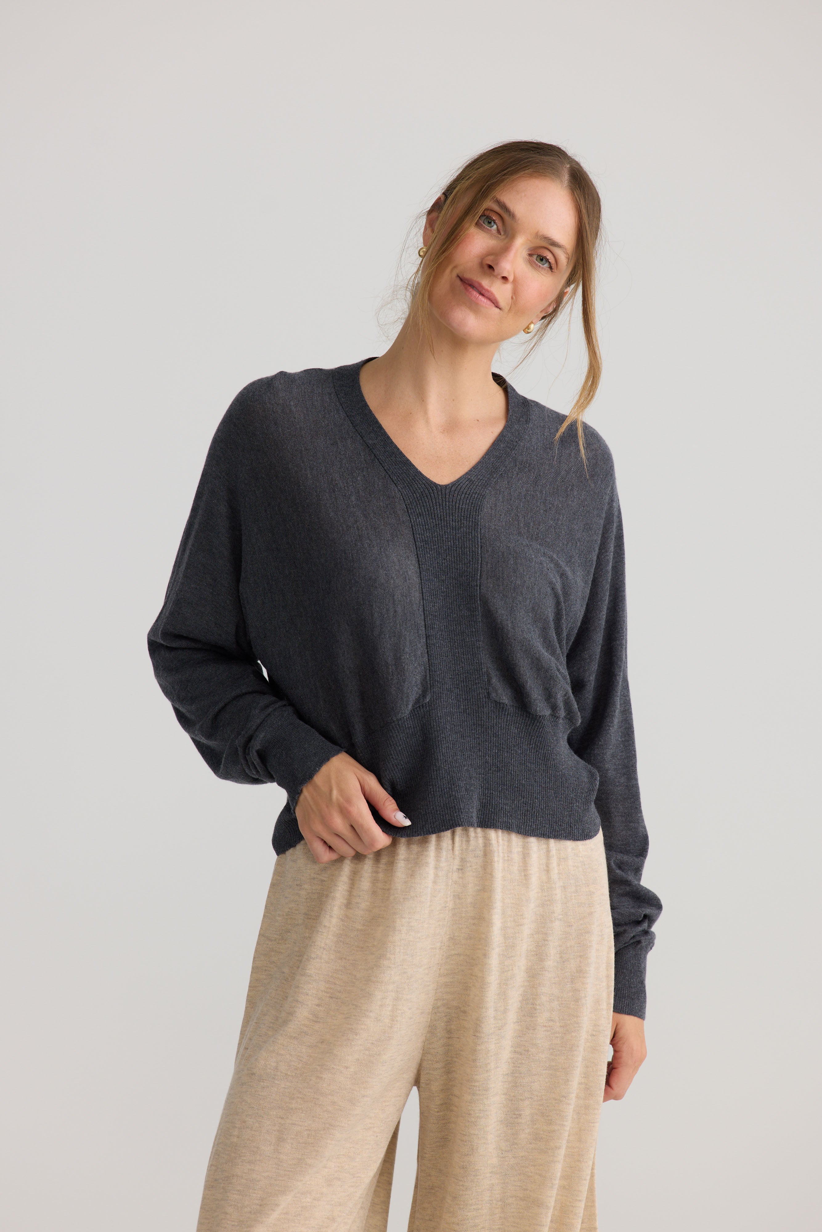 Stillness Knit - Charcoal-Knitwear & Jumpers-Home Love-The Bay Room