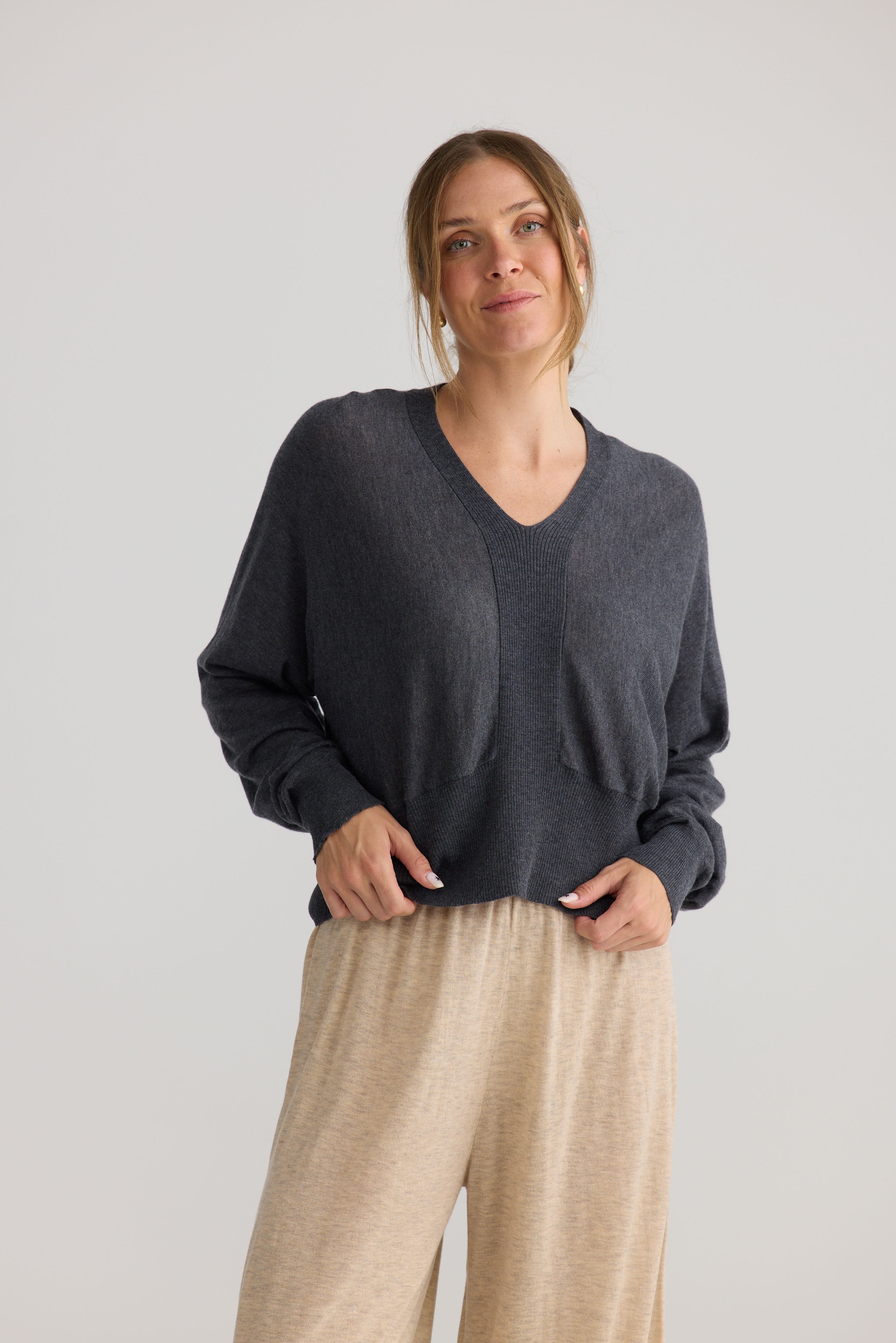 Stillness Knit - Charcoal-Knitwear & Jumpers-Home Love-The Bay Room