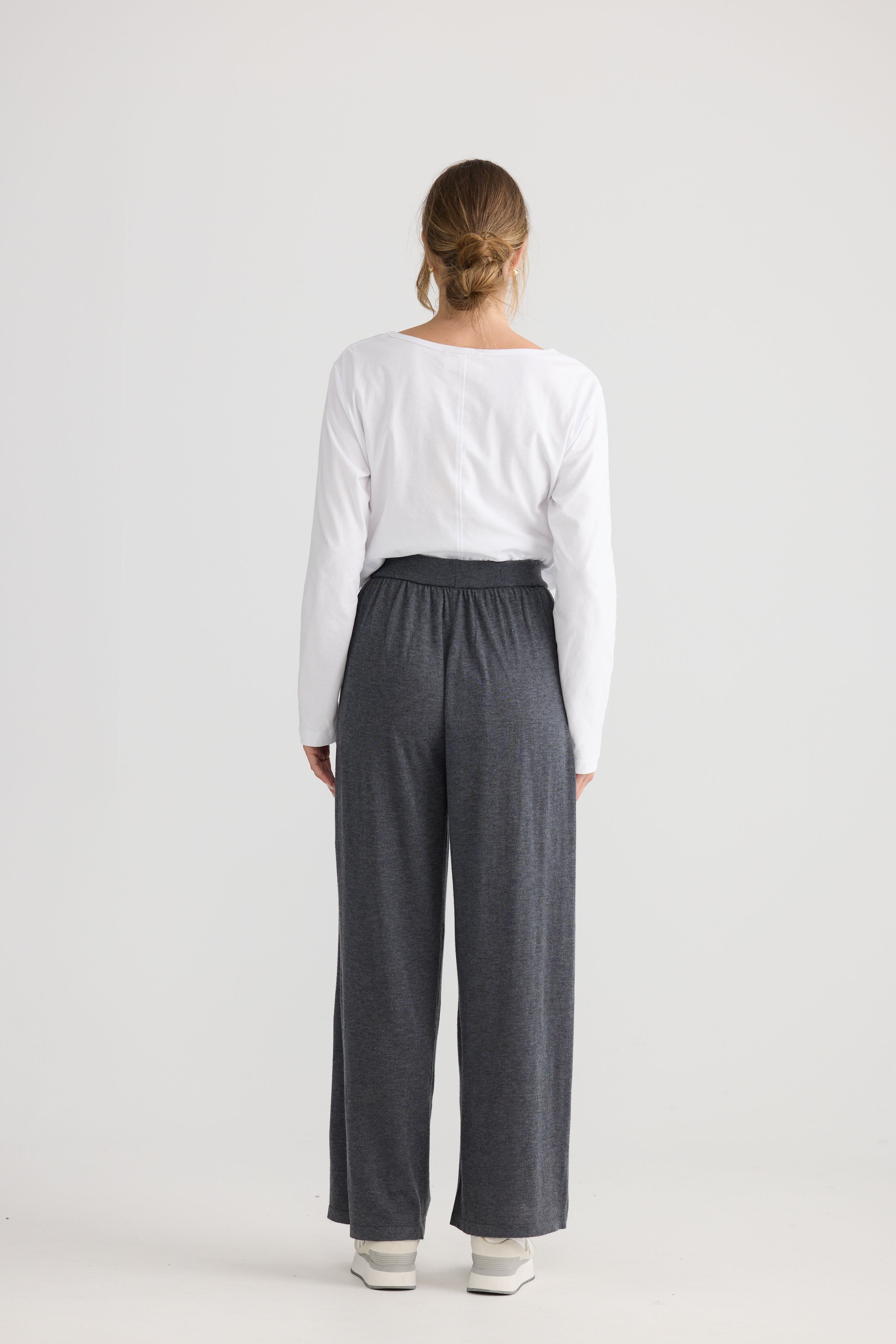 Stillness Knit Pant - Charcoal-Pants-Home Love-The Bay Room