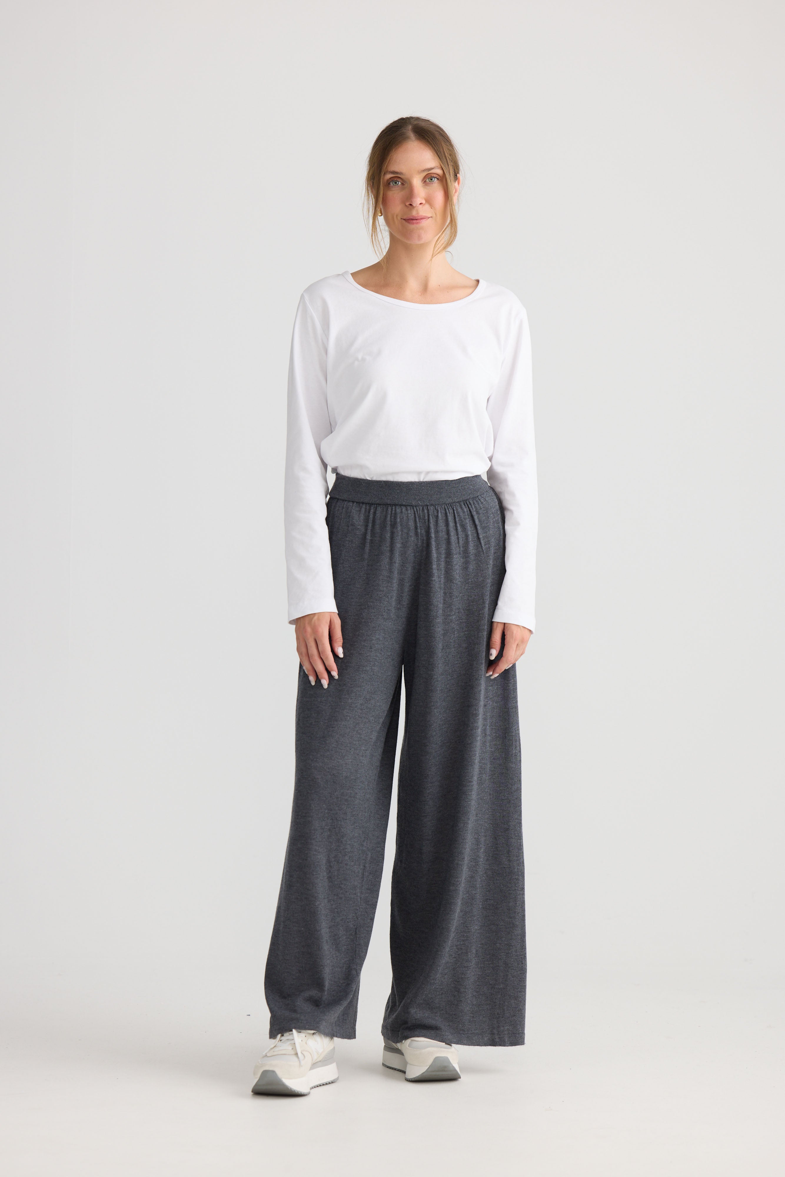 Stillness Knit Pant - Charcoal-Pants-Home Love-The Bay Room