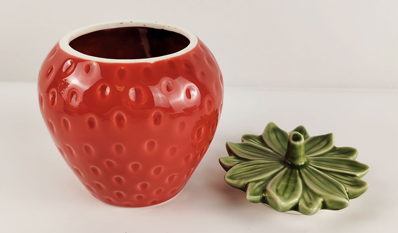Strawberry Jar Red 13cm-Pots, Planters & Vases-Urban Products-The Bay Room