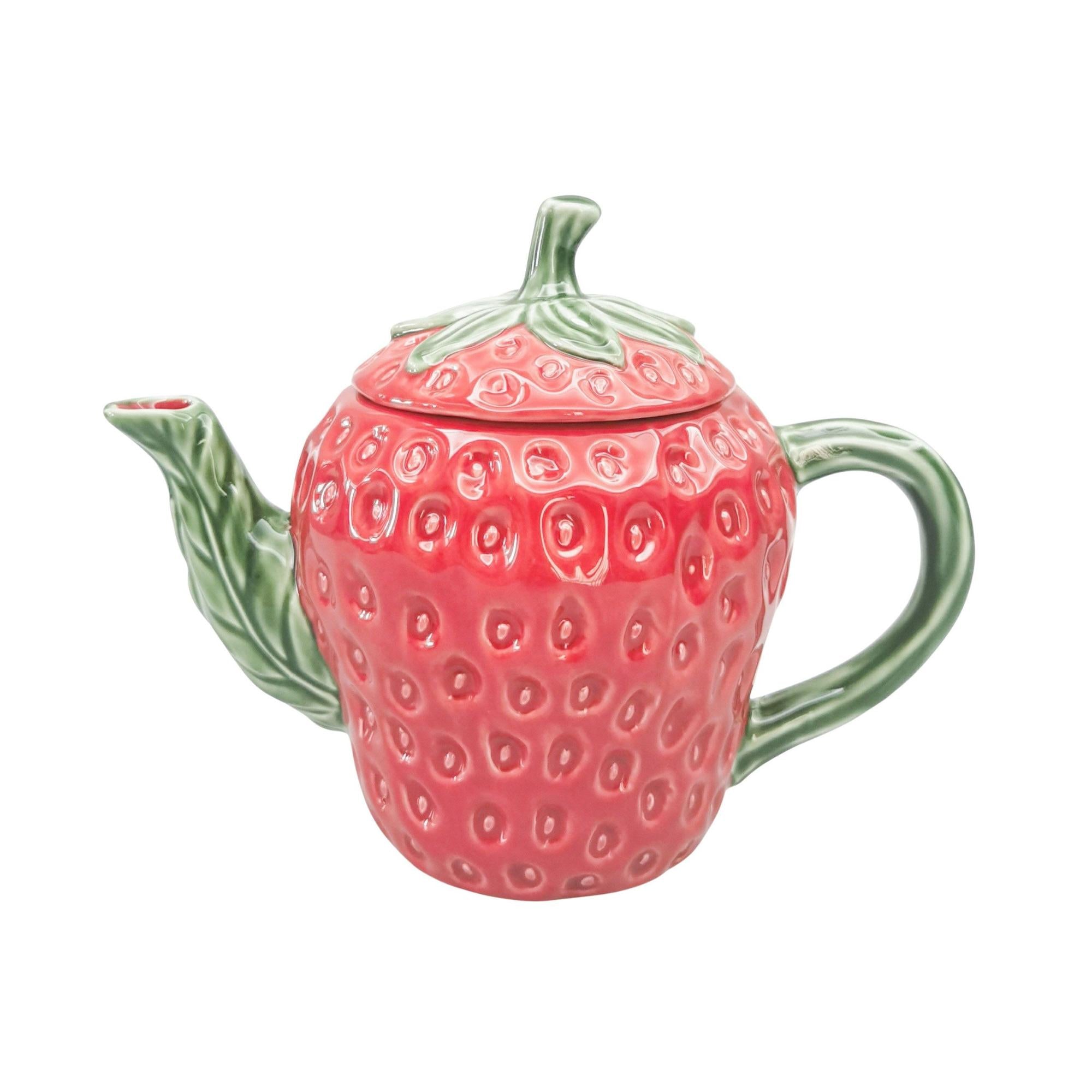 Strawberry Teapot Red 15cm-Dining & Entertaining-Urban Products-The Bay Room